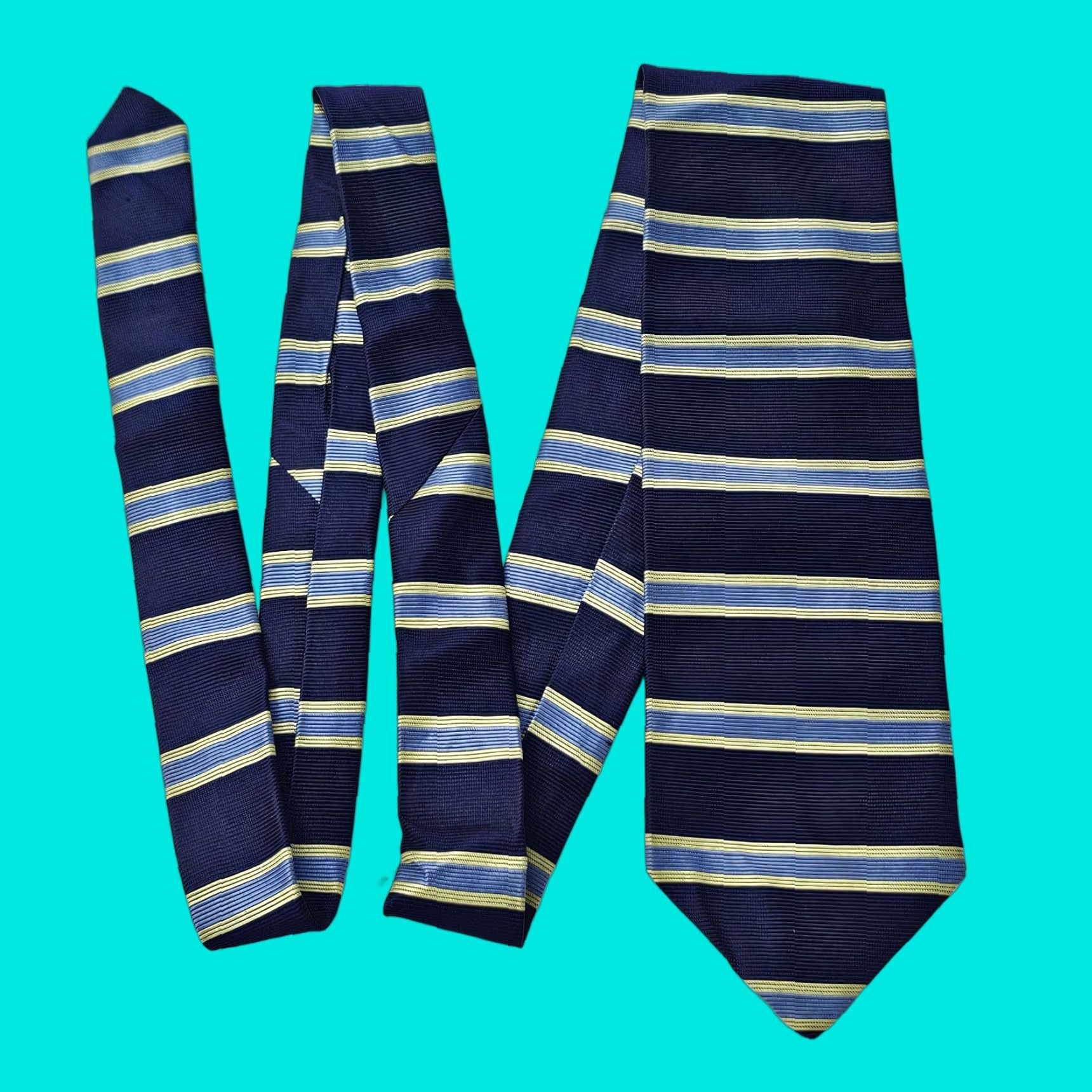 Brooks Brothers Brooks Brothers Makers Silk Men's Necktie Tie Striped Ribbed Horizontal Preppy Size ONE SIZE - 1 Thumbnail