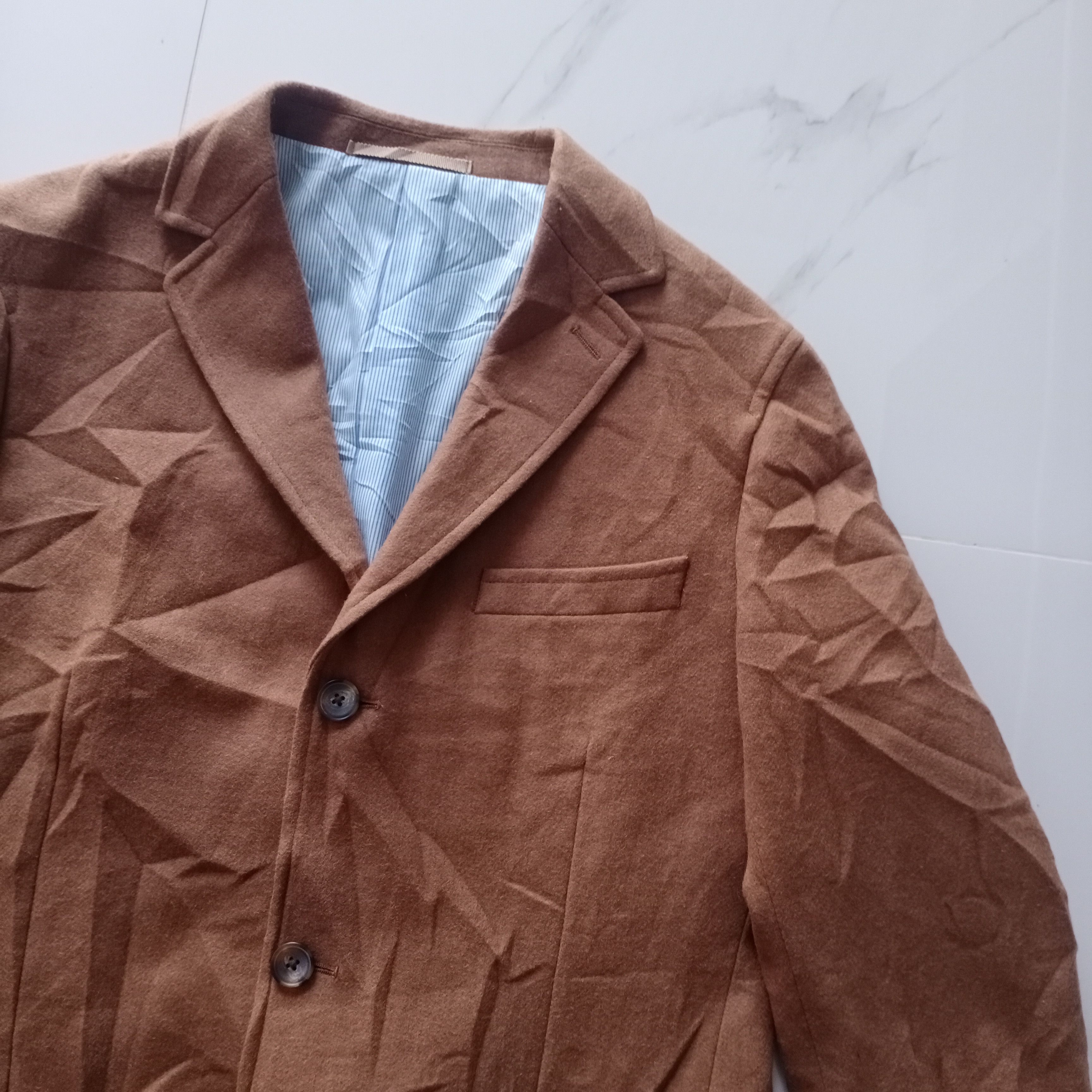 BEAUTY&YOUTH × Japanese Brand × United Arrows United Arrows Beauty & Youth Brown Long Coat Shetland Wool Size US M / EU 48-50 / 2 - 2 Thumbnail
