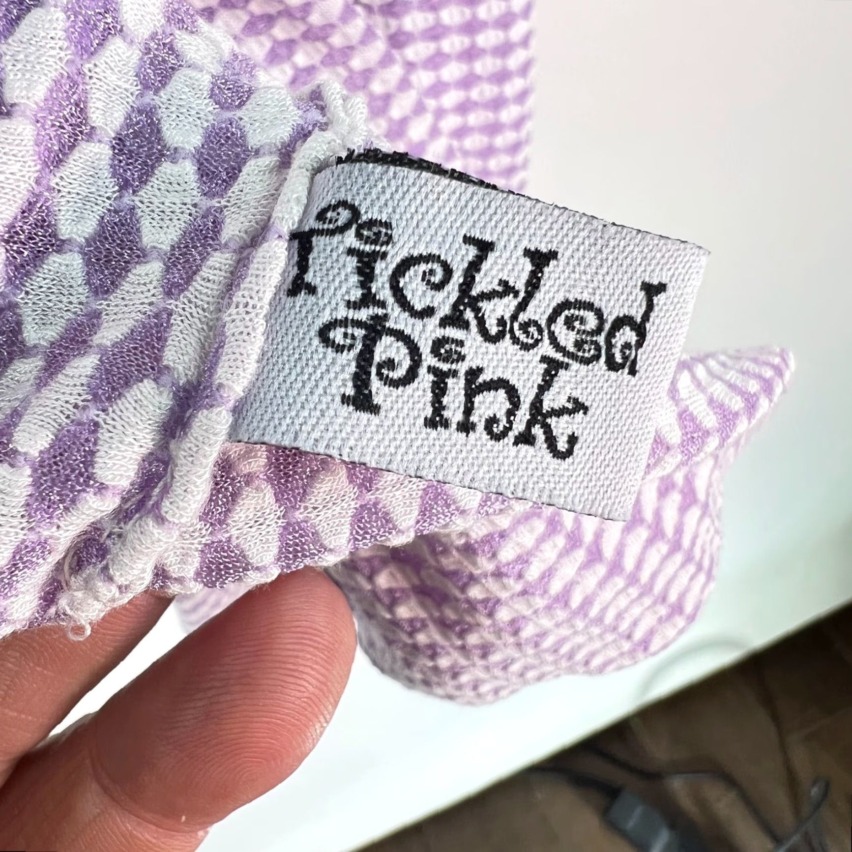 Vintage Tickled Pink Womens Geometric Multifunctional Purple Rectangular Scarf Sz 10X30" Size ONE SIZE - 3 Thumbnail