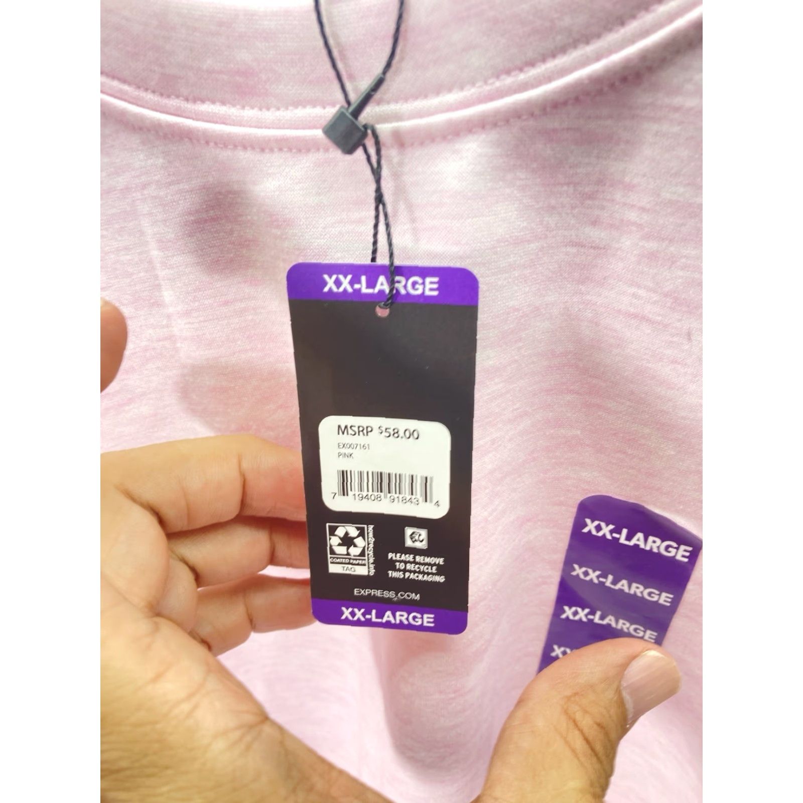 Express Express Long Sleeve Top Shirt Women 2XL Pink Crew Neck Pullover NWT Shirt Womens Blouse Solid Crewneck NWT Size XXL / US 16-18 / IT 52-54 - 5 Thumbnail