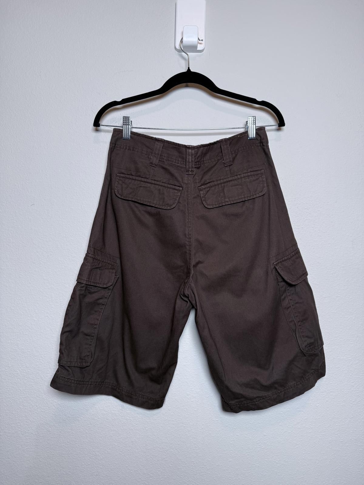Designer Men's Y2K Grunge Brown Cargo Shorts Size 29 Size US 29 - 3 Thumbnail