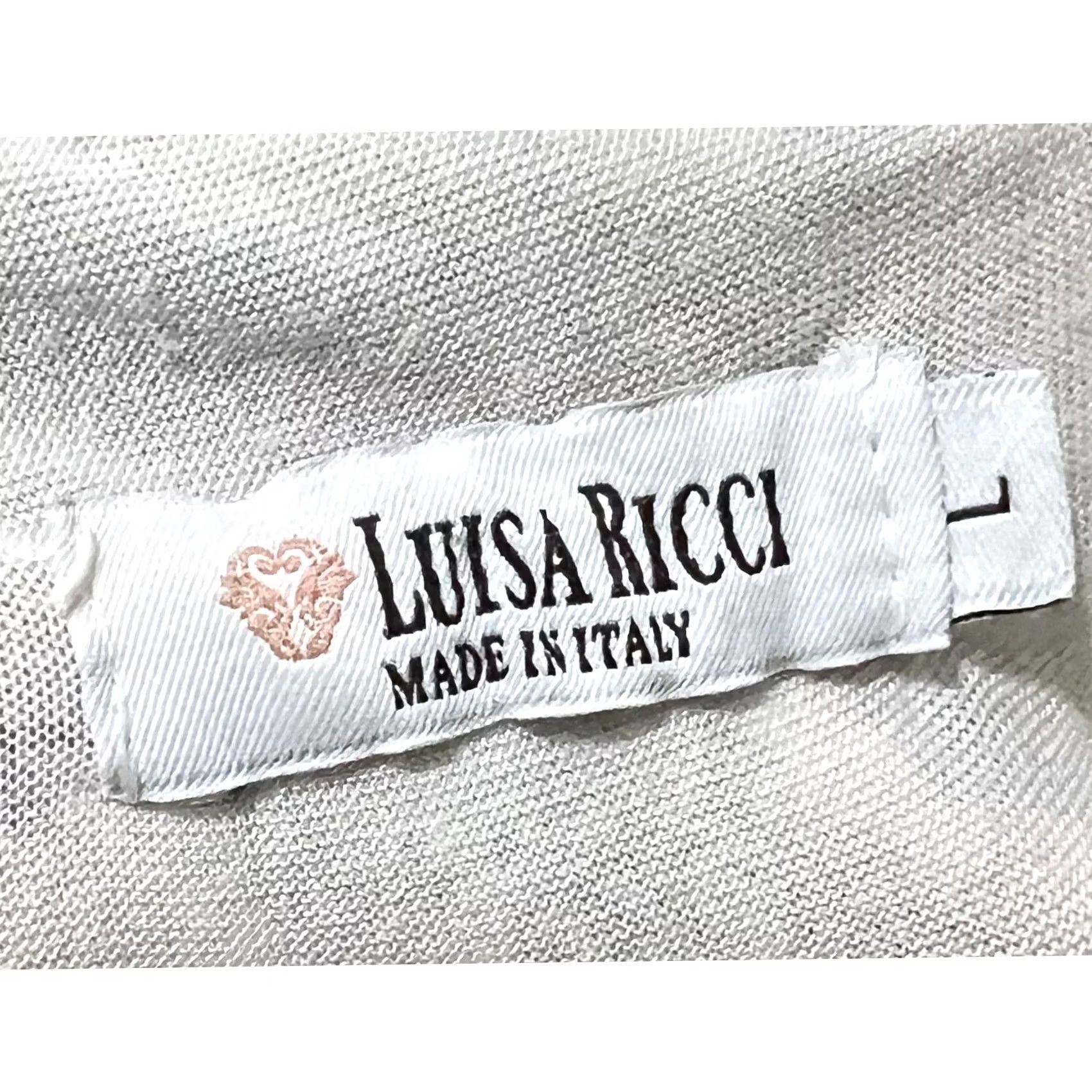 Vintage Luisa Ricci Silk Floral Peasant Blouse L Blue Boho Cottagecore Romance Womens Shirt Size L / US 10 / IT 46 - 7 Thumbnail