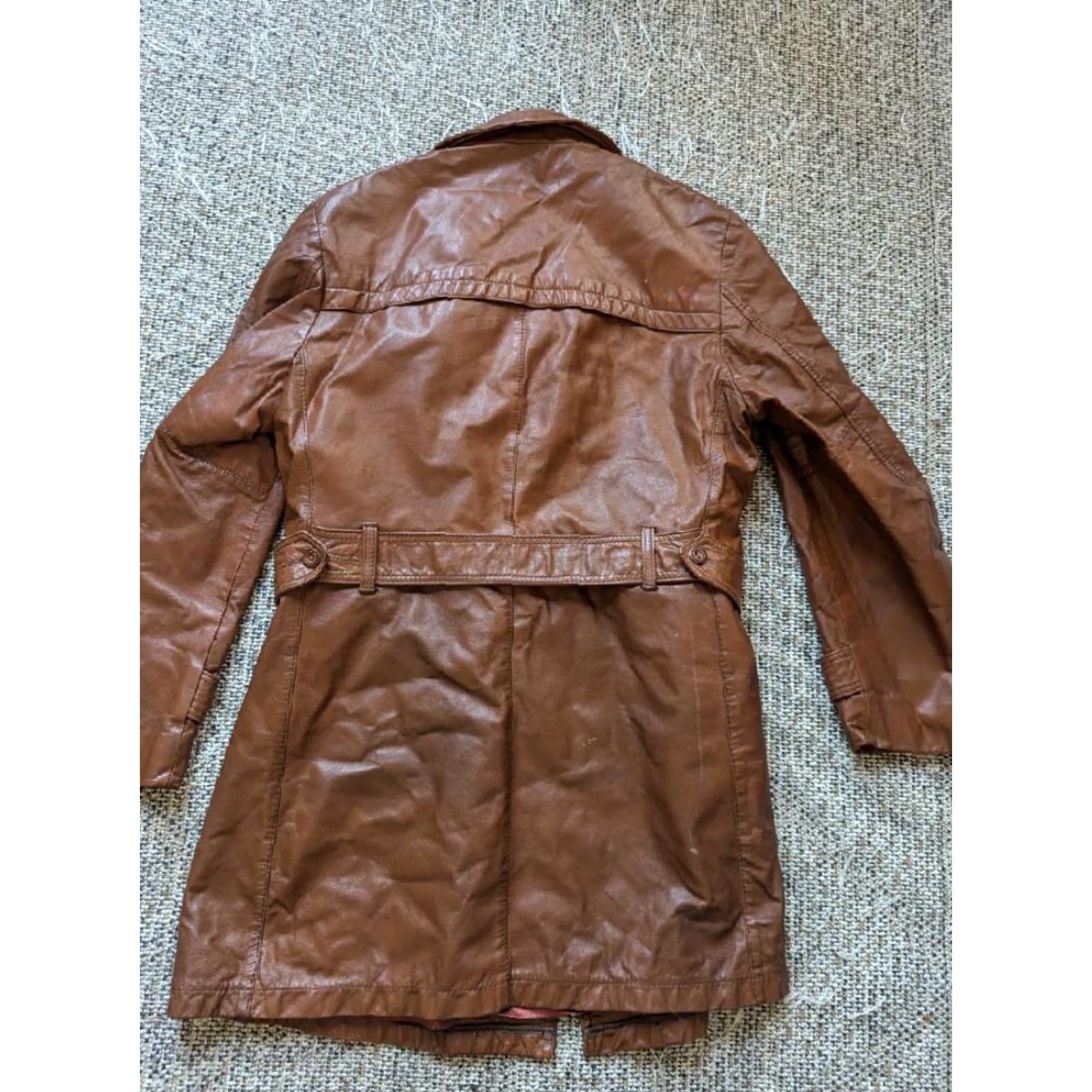 Vintage VINTAGE brown leather TRENCH COAT belted 42 M Field & Stream Coat Men XS-XL? Size US M / EU 48-50 / 2 - 2 Thumbnail