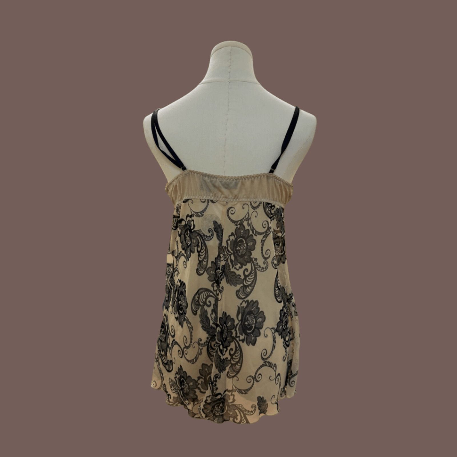 Apt. 9 VTG Slip Dress | APT.9 Cream Black Lace | 2000s Lingeriecore Size L / US 10 / IT 46 - 4 Thumbnail
