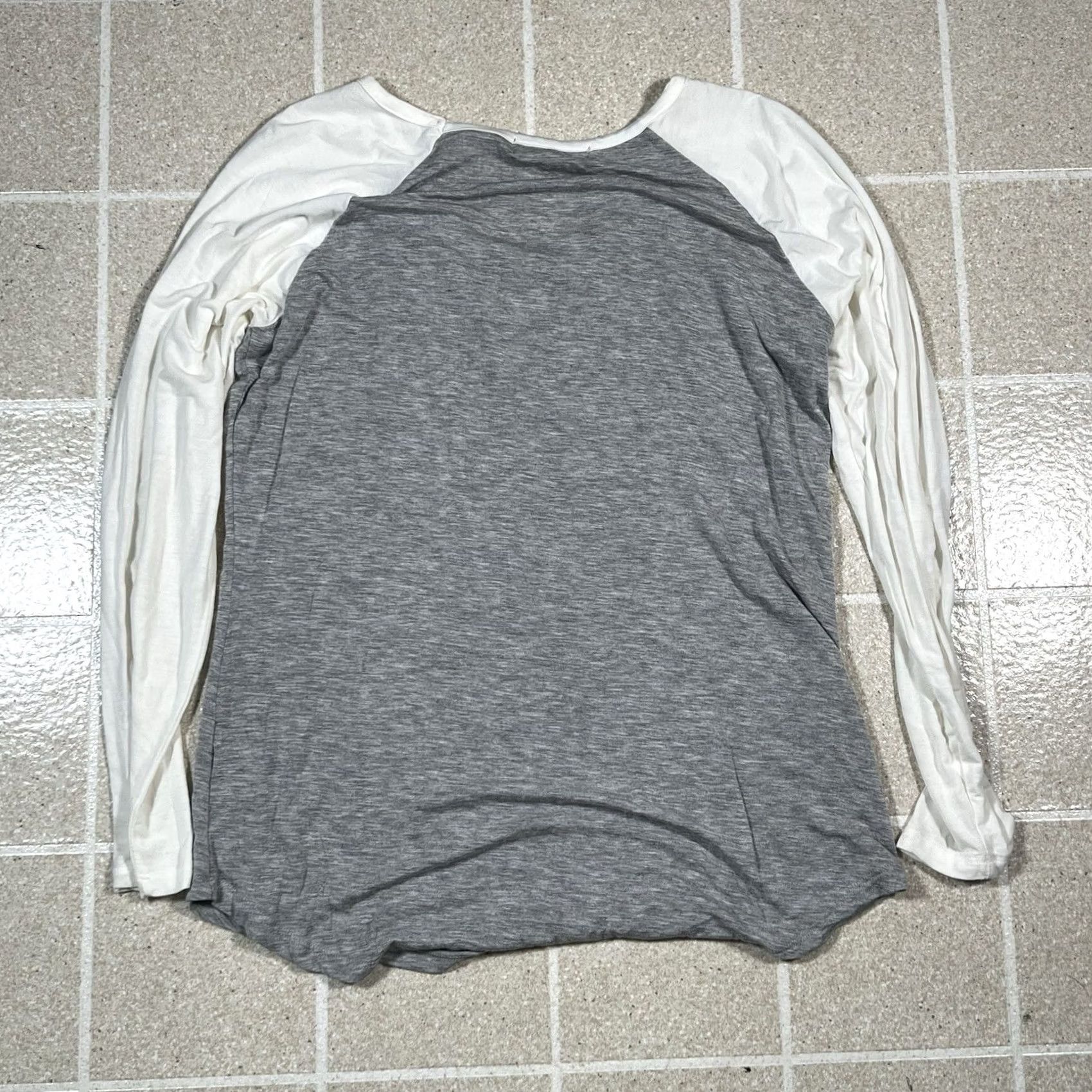 Vintage Hippie Rose Shirt Women Large Gray Longsleeve Top L Size Size L / US 10 / IT 46 - 2 Thumbnail