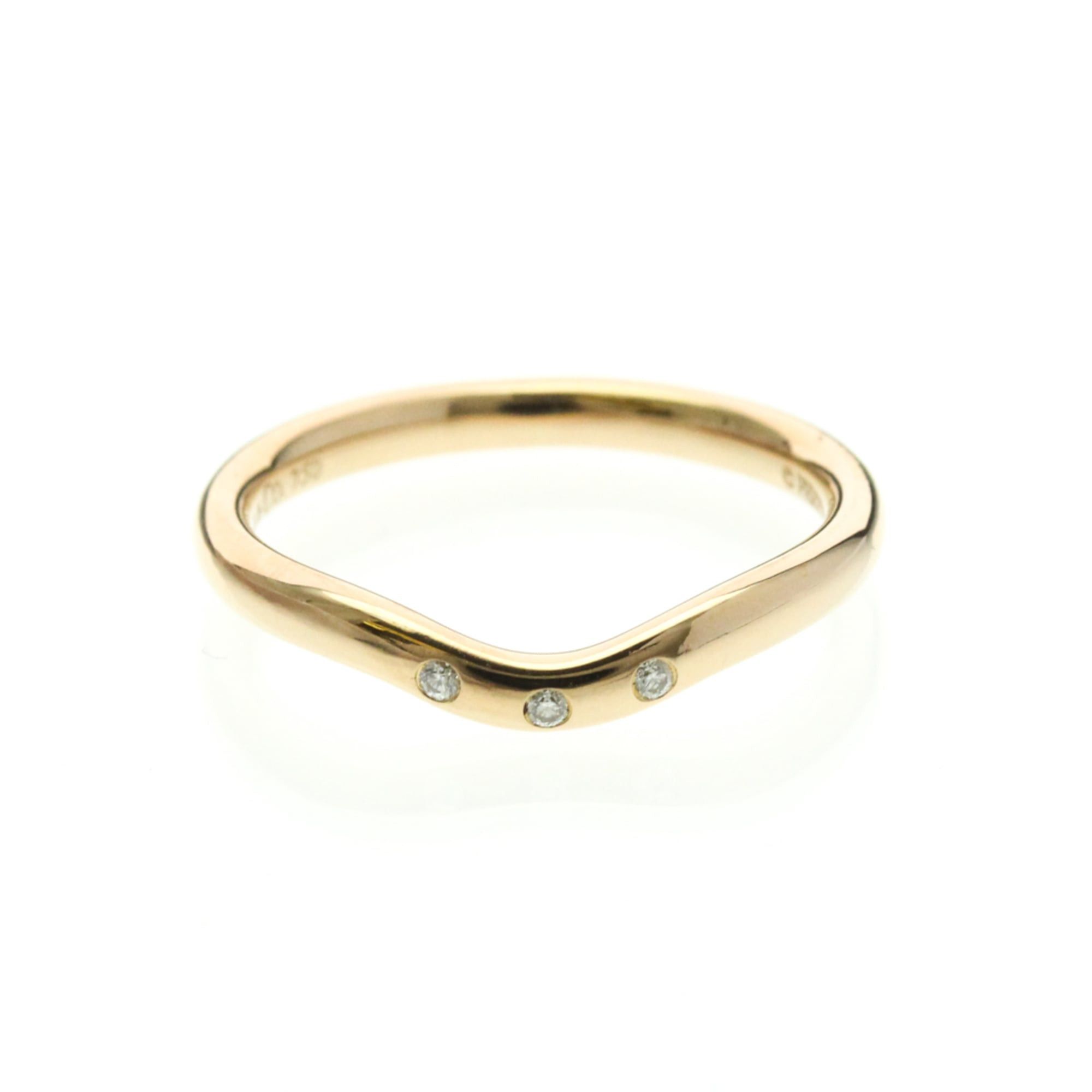 Tiffany & Co. Tiffany Curved Band Ring With 3 Diamonds Pink Gold (18K) Fashion Diamond Band Ring Pink Gold Size ONE SIZE - 1 Thumbnail