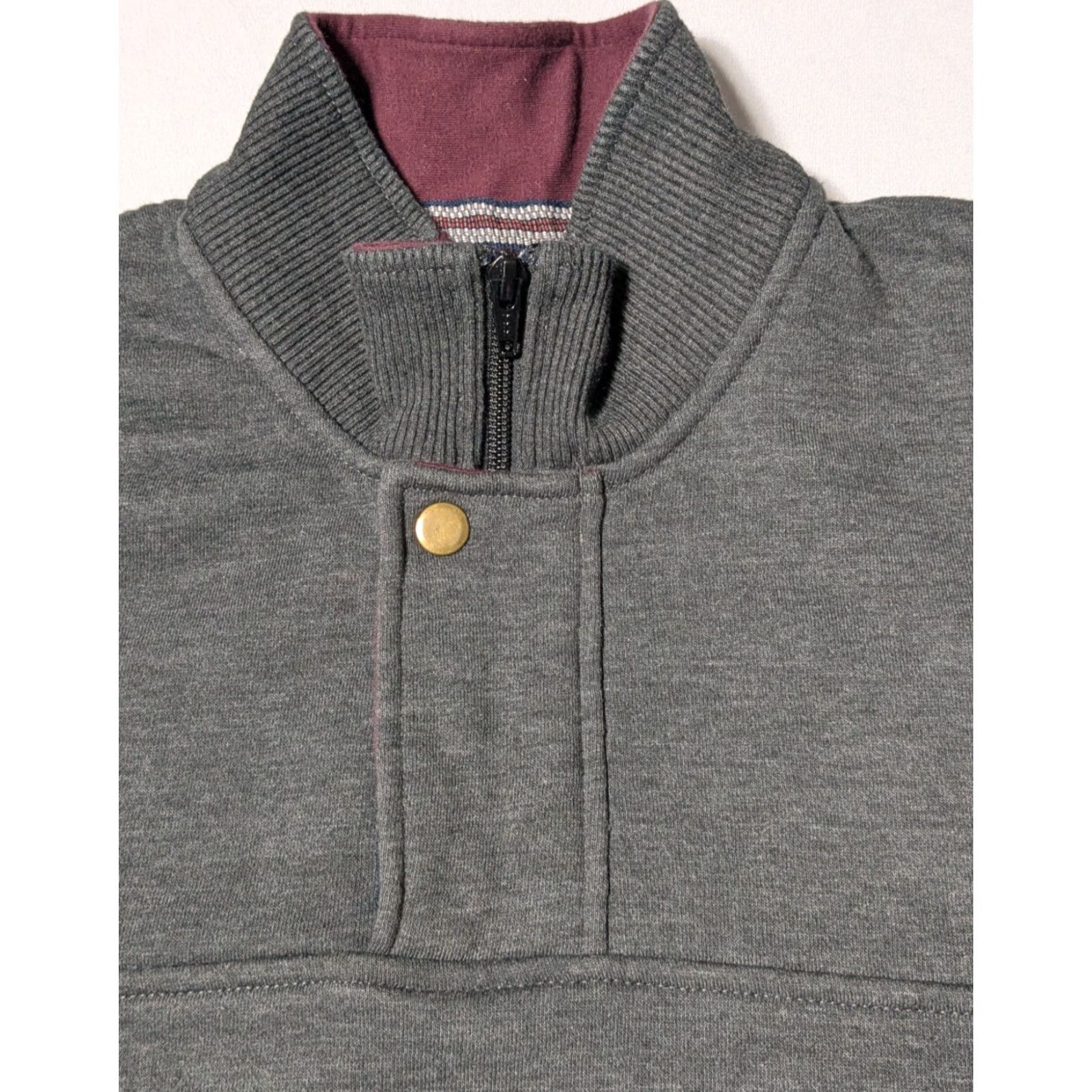 Orvis ORVIS Men Medium Gray Cotton Blend 1/4 Zip Signature Fleece Lined Sweatshirt Size US M / EU 48-50 / 2 - 3 Thumbnail