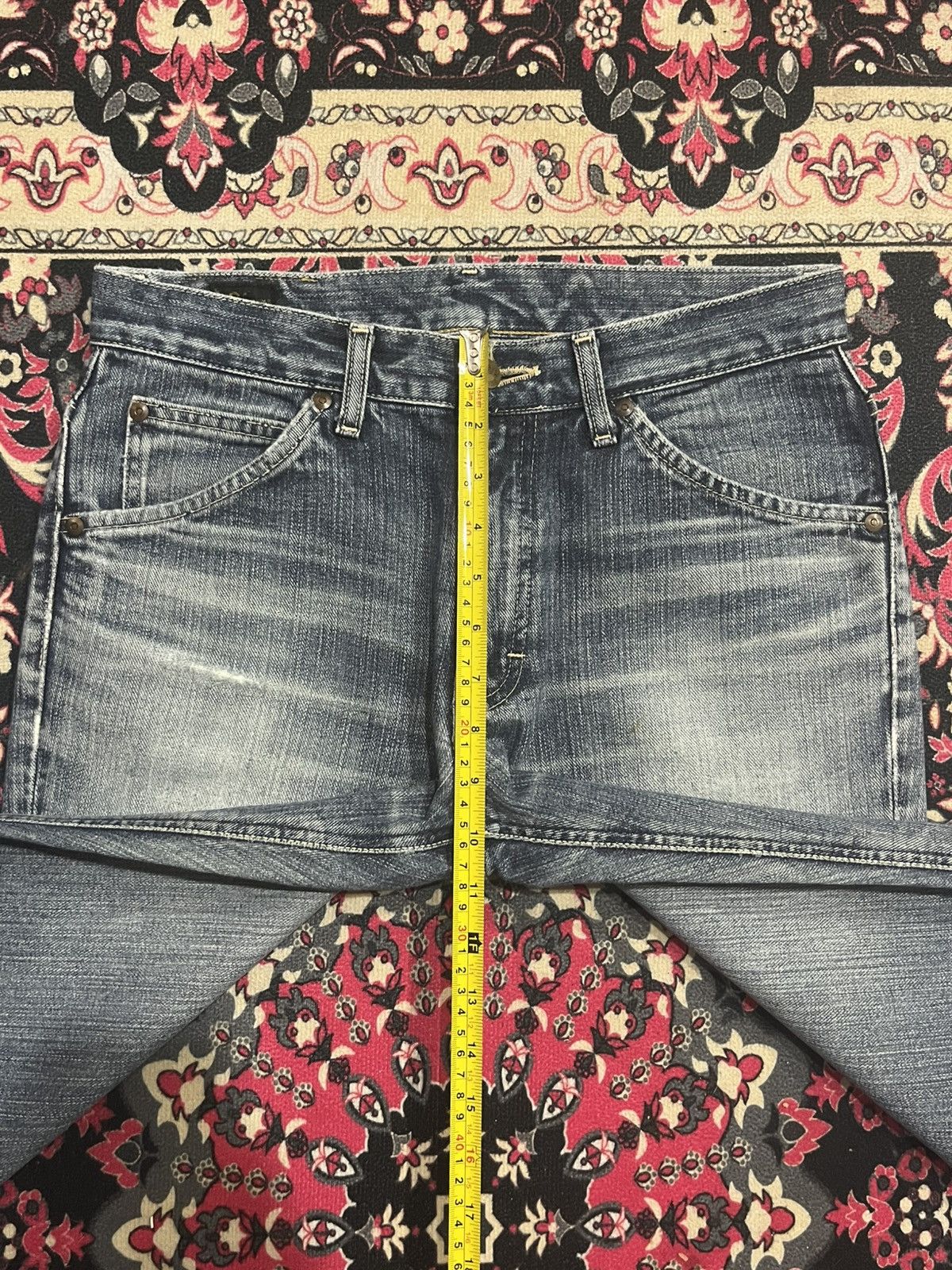 Lee ⚡️Flare⚡️Vintage Lee Riders Made in Japan Distressed Blue Jean Size US 30 / EU 46 - 14 Thumbnail