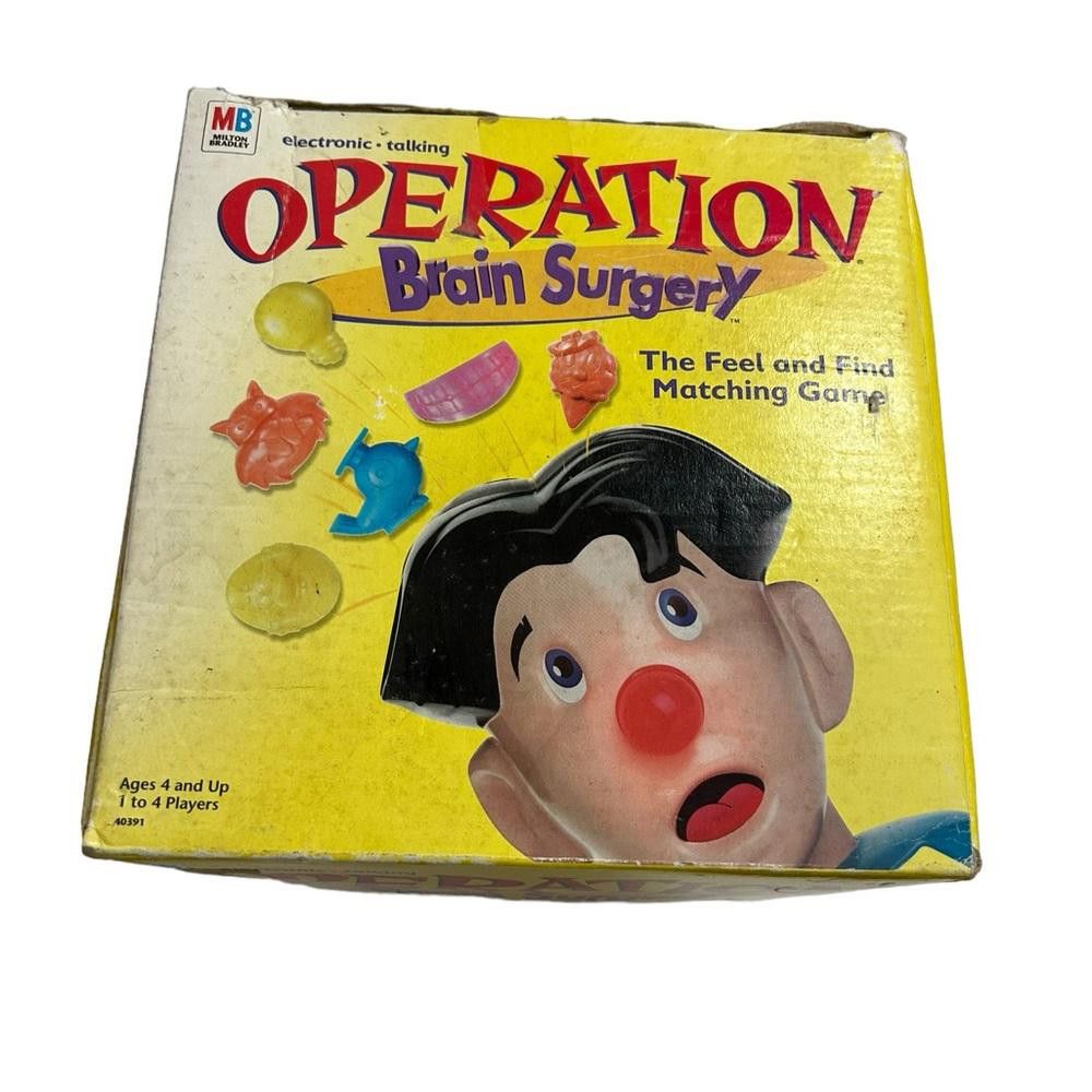 Designer Vintage 2001 Milton Bradley Operation Brain Surgery Game Size ONE SIZE - 2 Thumbnail