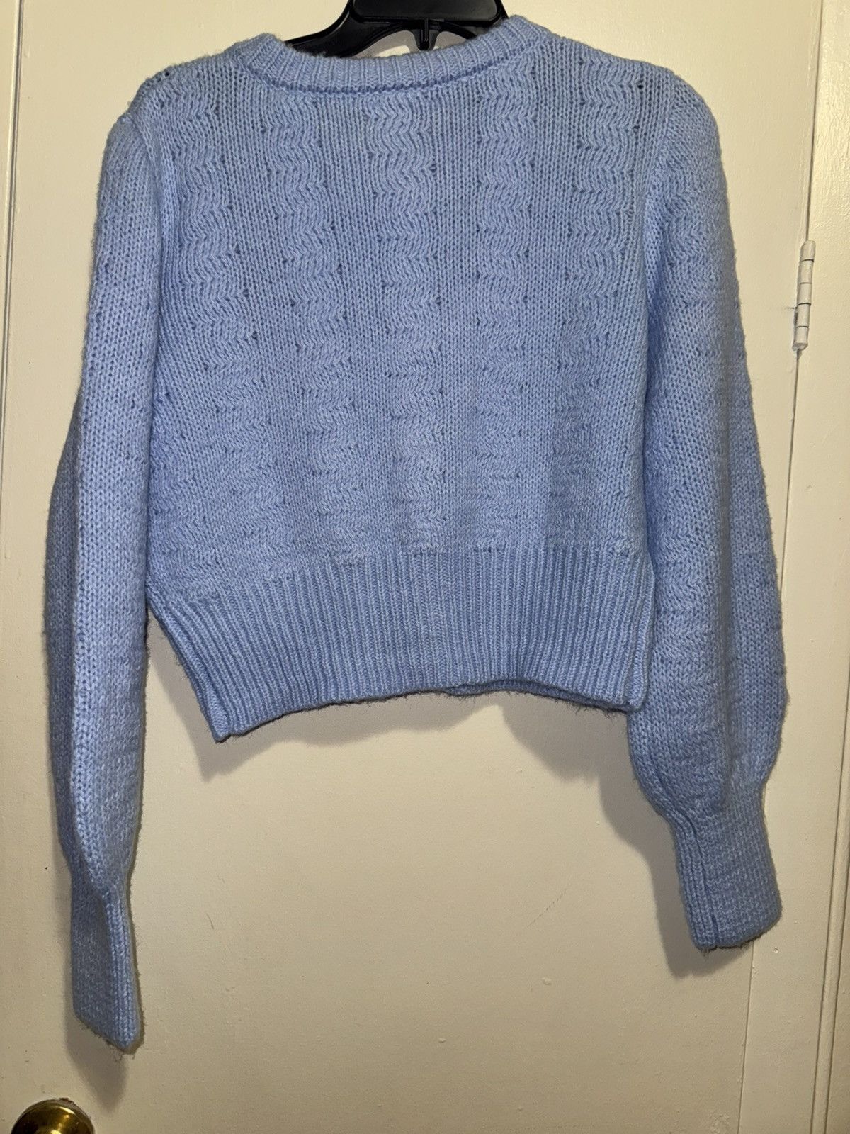 Vintage Floral women’s Cardigan blue with white flowers size M Size M / US 6-8 / IT 42-44 - 6 Thumbnail