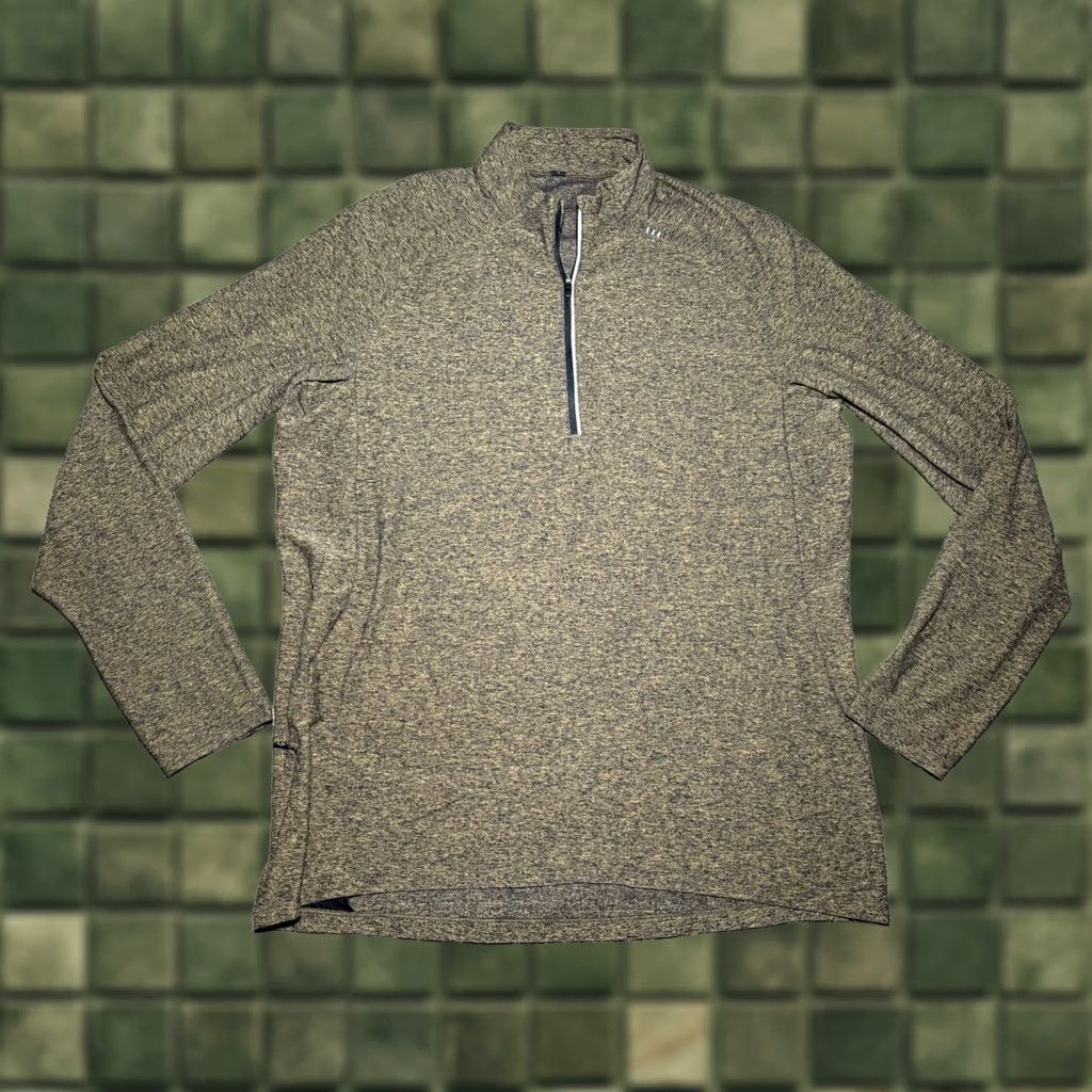 Lululemon Lululemon Vent Tech Green 1/4 Zip Shirt Run Train Yoga Sweater Top Size XL Brown Size US XL / EU 56 / 4 - 1 Thumbnail
