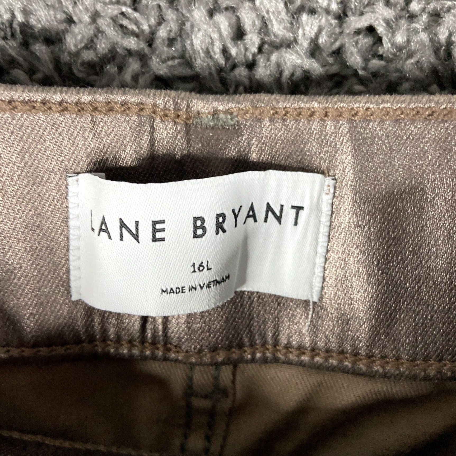 Vintage Lane Bryant Brown Shiny Pants Women’s 16L Size 38" / US 16 / IT 52 - 5 Thumbnail