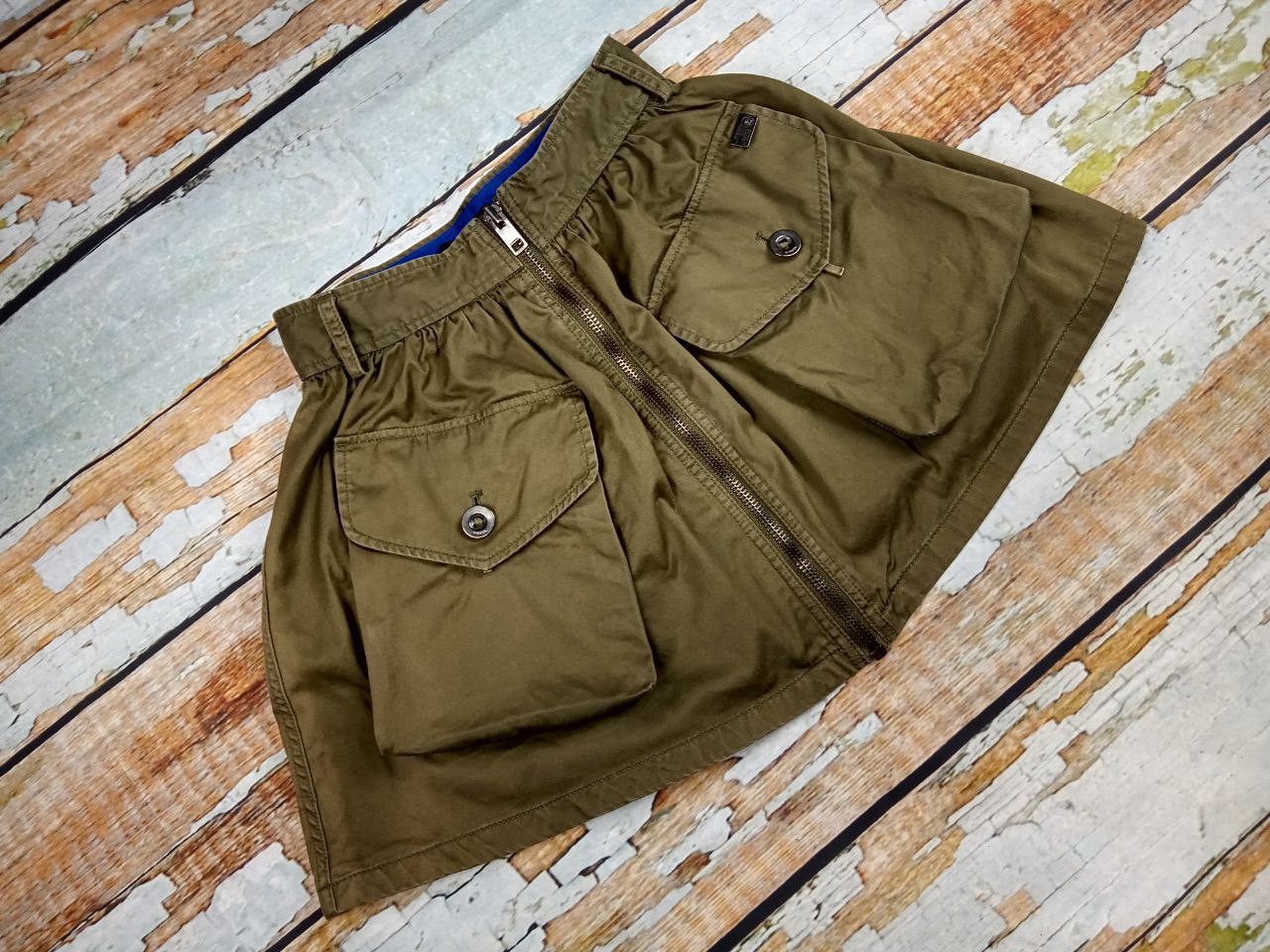 Diesel Diesel O-Boden Gonna Olive Mini Skirt Size 27" / US 4 / IT 40 - 1 Thumbnail
