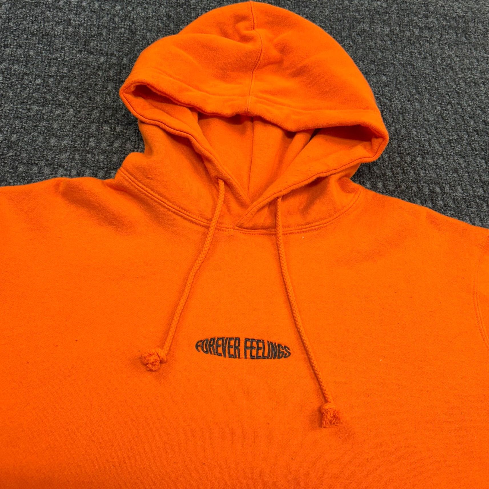 Pacsun Pacsun Hooded Pullover XL Orange Embroidered Forever Feelings Hoody Unisex Adults Size US XL / EU 56 / 4 - 2 Thumbnail