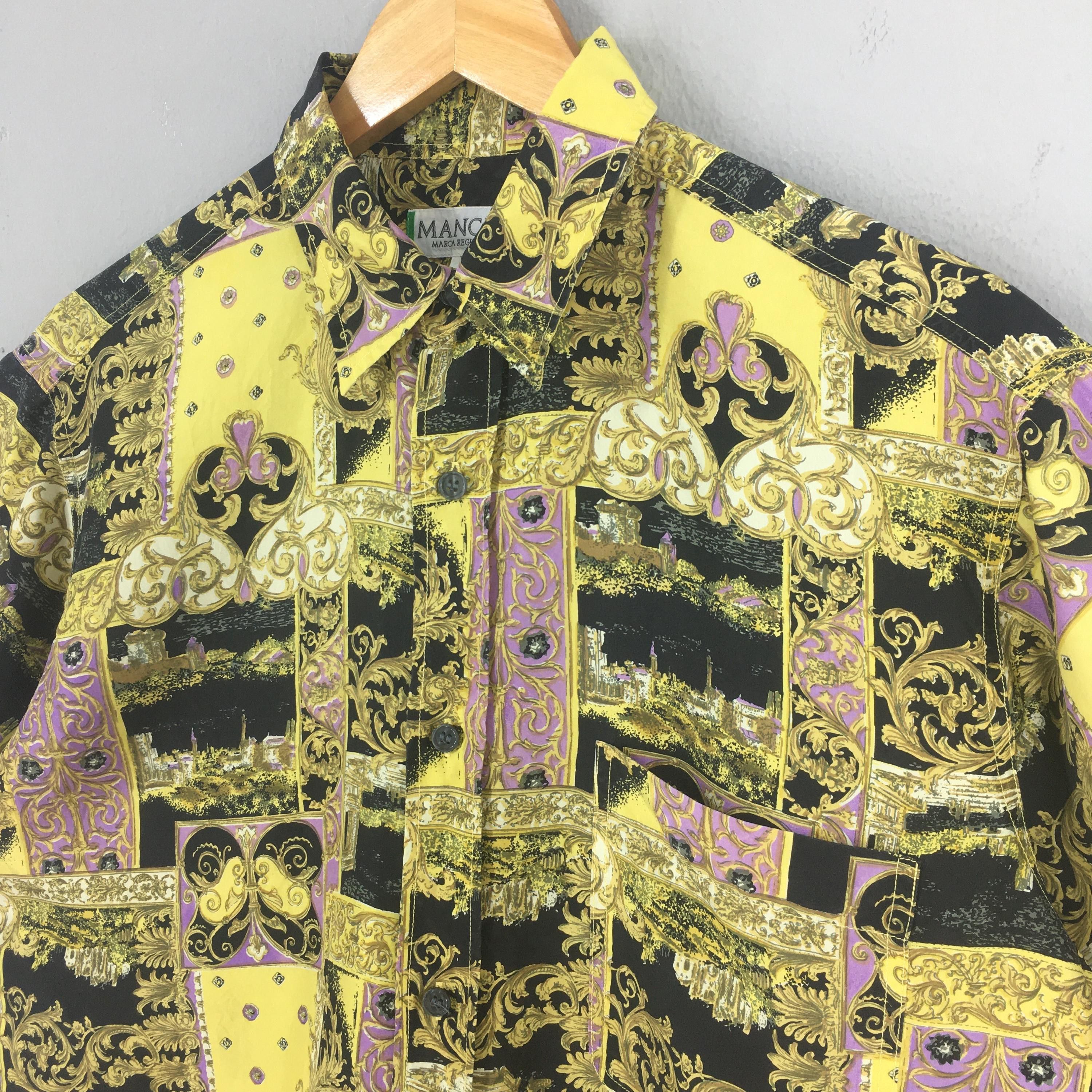 Other Vintage Mancini Novelty Baroque Pattern Silk Shirt Medium Size US M / EU 48-50 / 2 - 3 Thumbnail