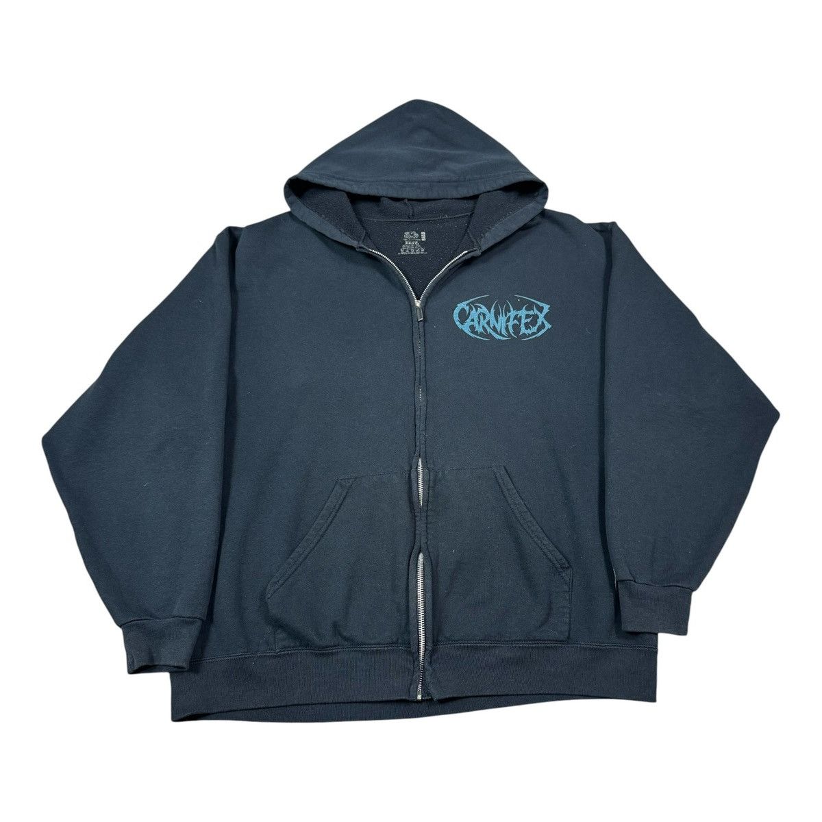 Fruit Of The Loom Carnifex Hardcore Deathcore Zip Hoodie Sweatshirt XL FLAW Size US XL / EU 56 / 4 - 3 Thumbnail