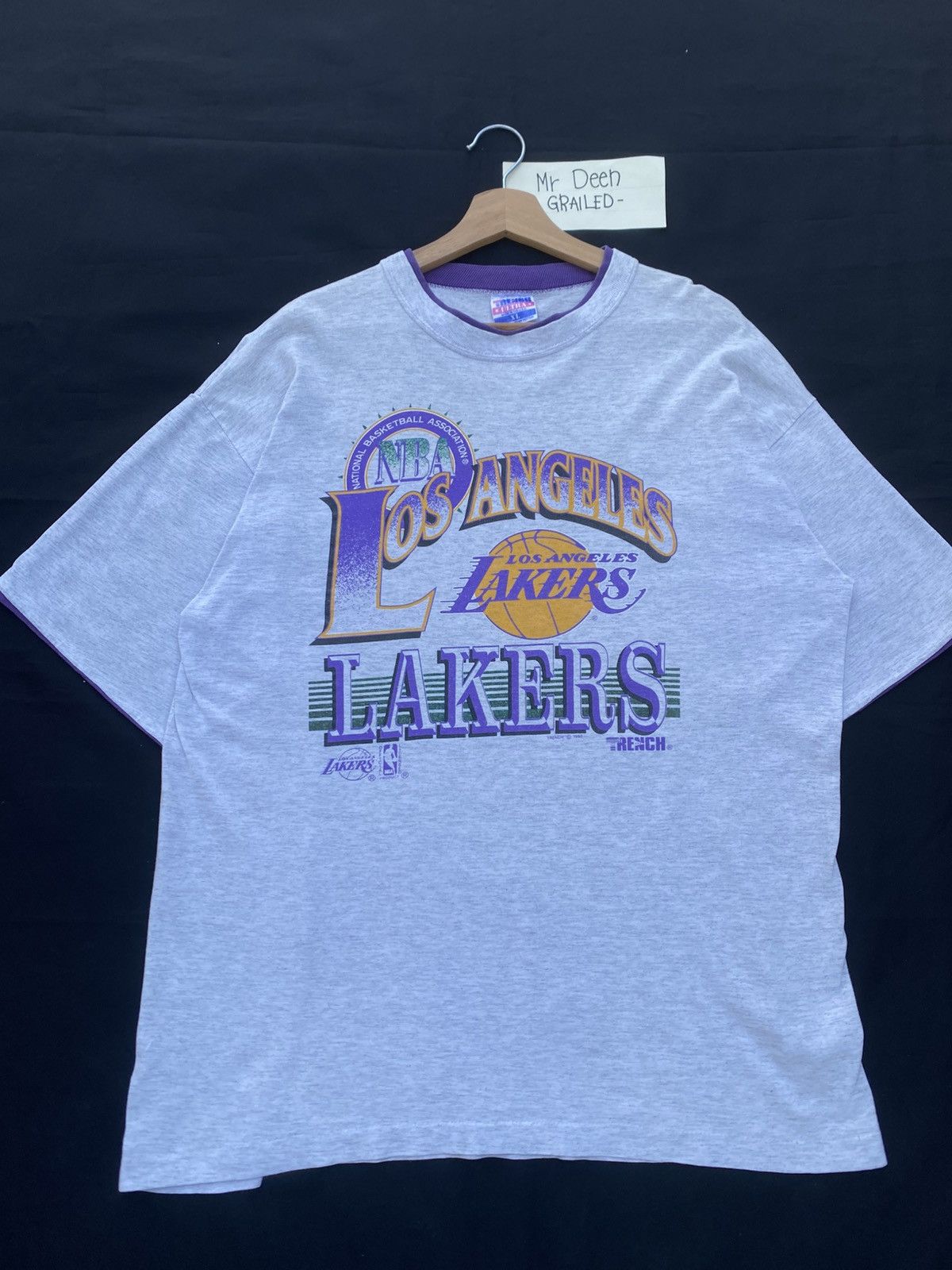 NBA Rare Vintage LAKERS 1992 Tshirt Size US XL / EU 56 / 4 - 5 Thumbnail