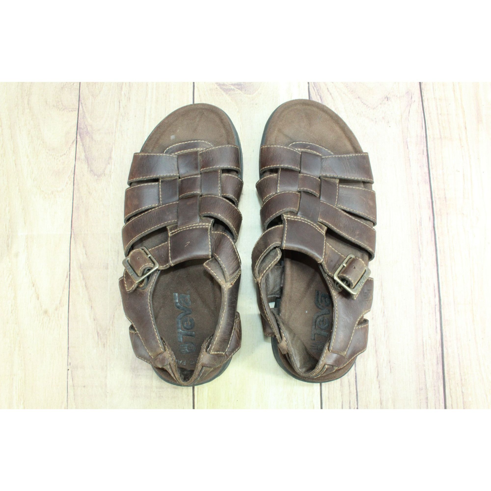 Teva Teva Camden Brown Leather Fisherman Sandals Men's Size 9 Size US 9 / EU 42 - 7 Thumbnail