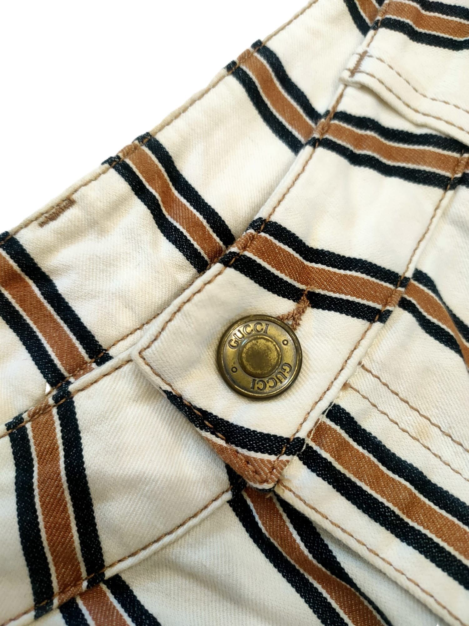 Gucci GUCCI - Vintage Women’s Striped Pants - Size IT 44 Size 32" / US 10 / IT 46 - 6 Thumbnail