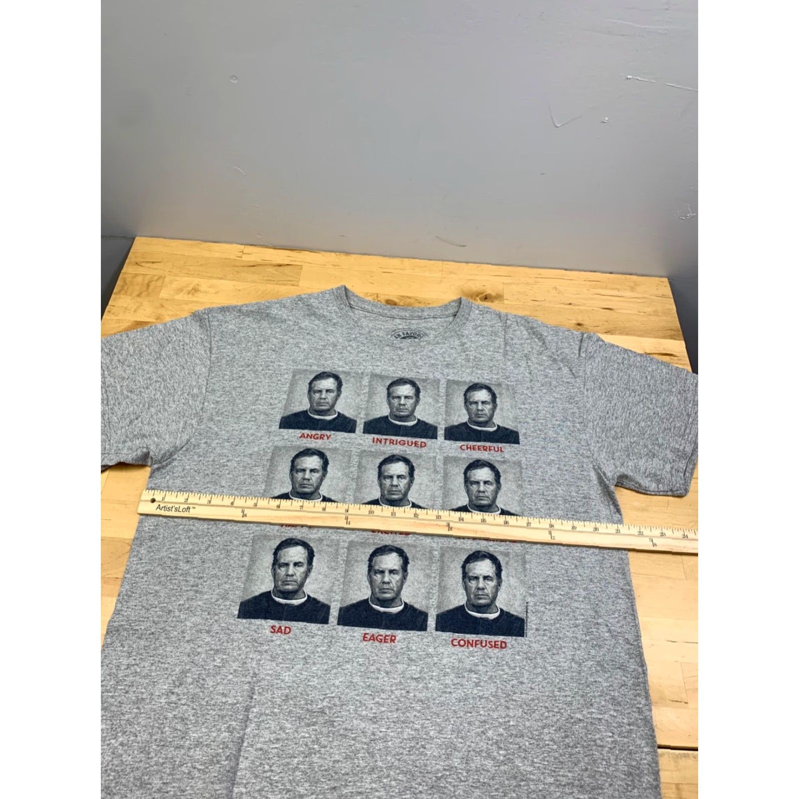 Vintage New England Patriots Shirt Bill Belichick Faces Mens L Gray Football Funny 11484 Size US L / EU 52-54 / 3 - 5 Thumbnail