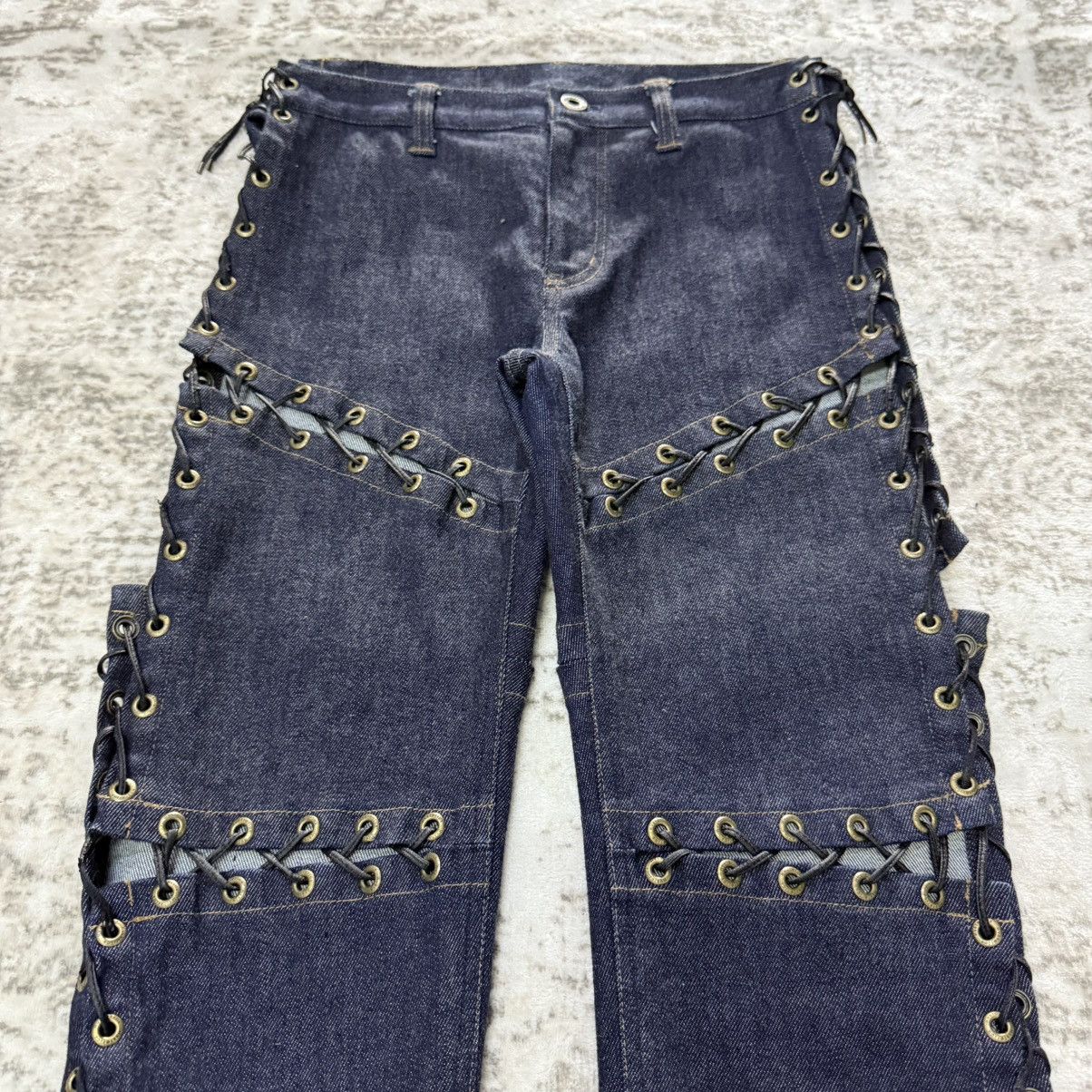 Hysteric Glamour Super Rare Hysteric Glamour Lace-up Bondage Denim Pants Size 27" / US 4 / IT 40 - 3 Thumbnail