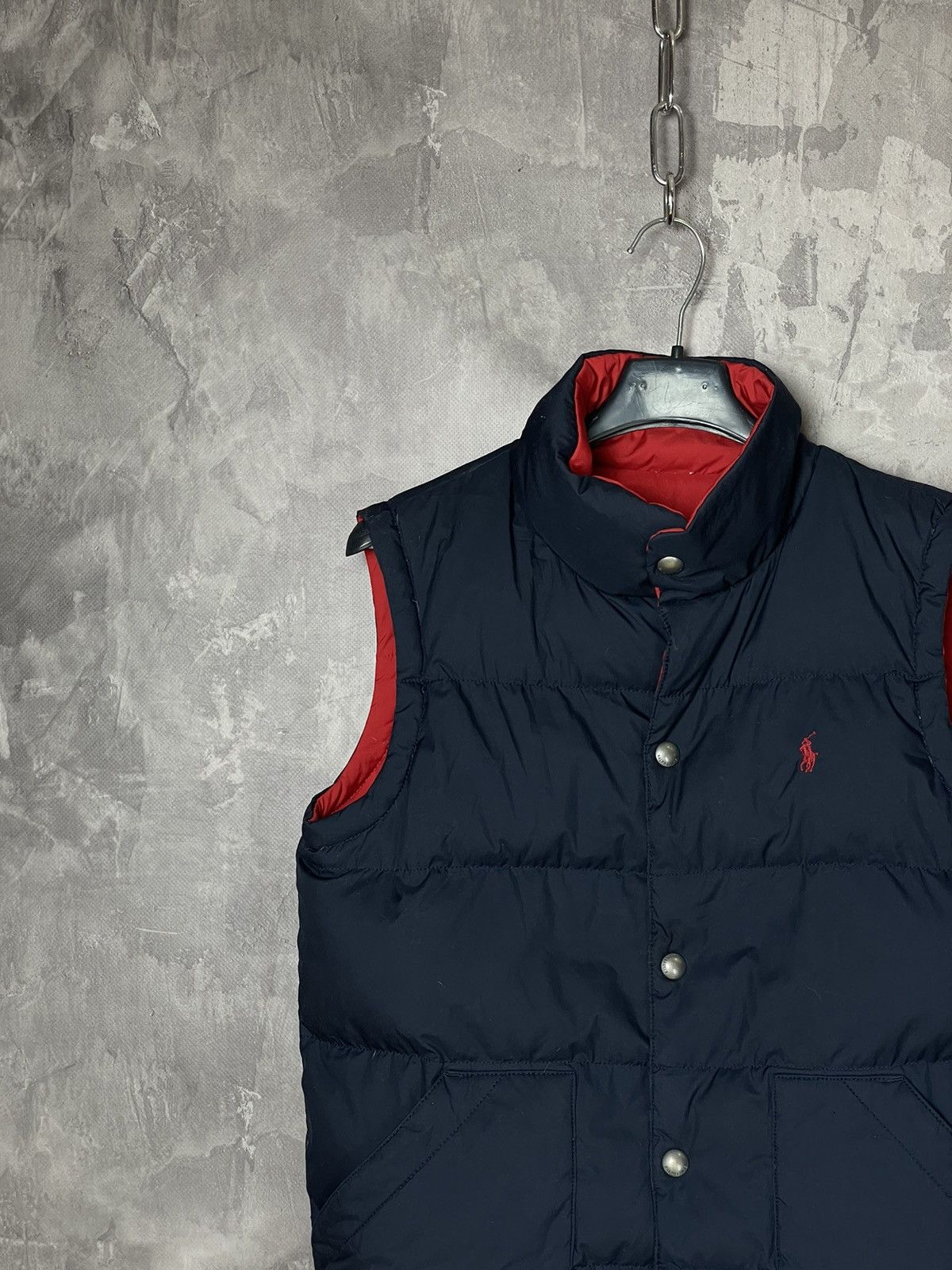 Vintage Polo Ralph Lauren Navy Blue Vintage 90s Puffer Vest Jacket Size S / US 4 / IT 40 - 3 Thumbnail