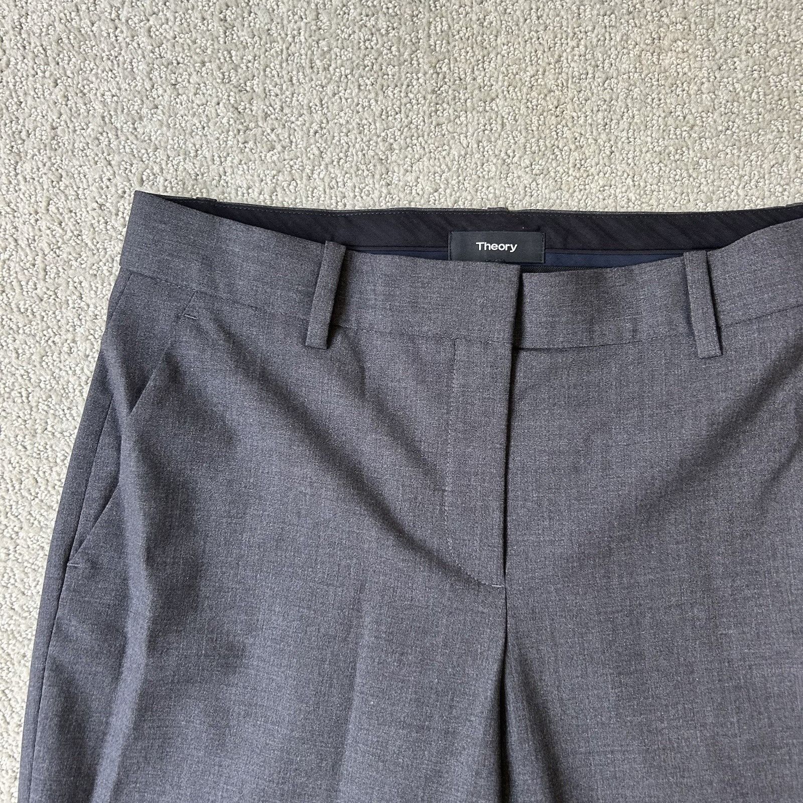 Theory THEORY Womens Treeca 2 Traceable Wool Cropped Dress Pants Gr Size 27" / US 4 / IT 40 - 3 Thumbnail