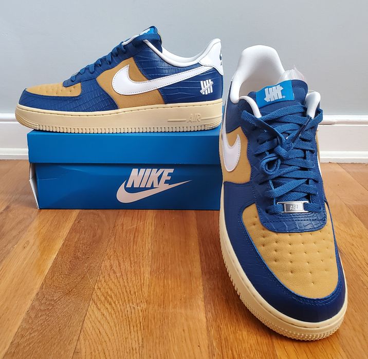 Nike Air Force 1 Low SP x Undefeated 5 On It Blue Yellow Croc | Grailed