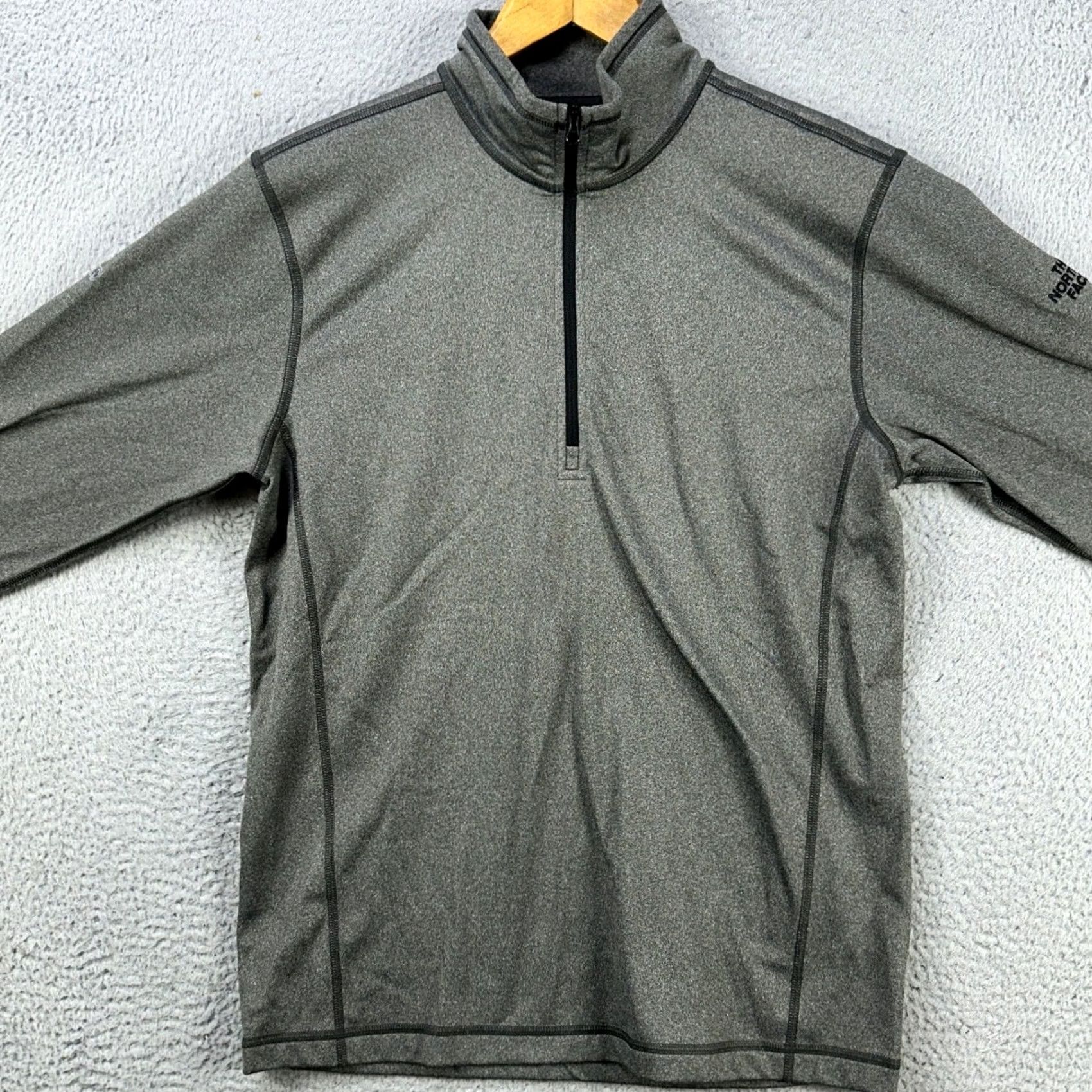 The North Face The North Face Sweatshirt Pullover Mens Medium Gray Quarter Zip Fleece Logo Size US M / EU 48-50 / 2 - 3 Thumbnail