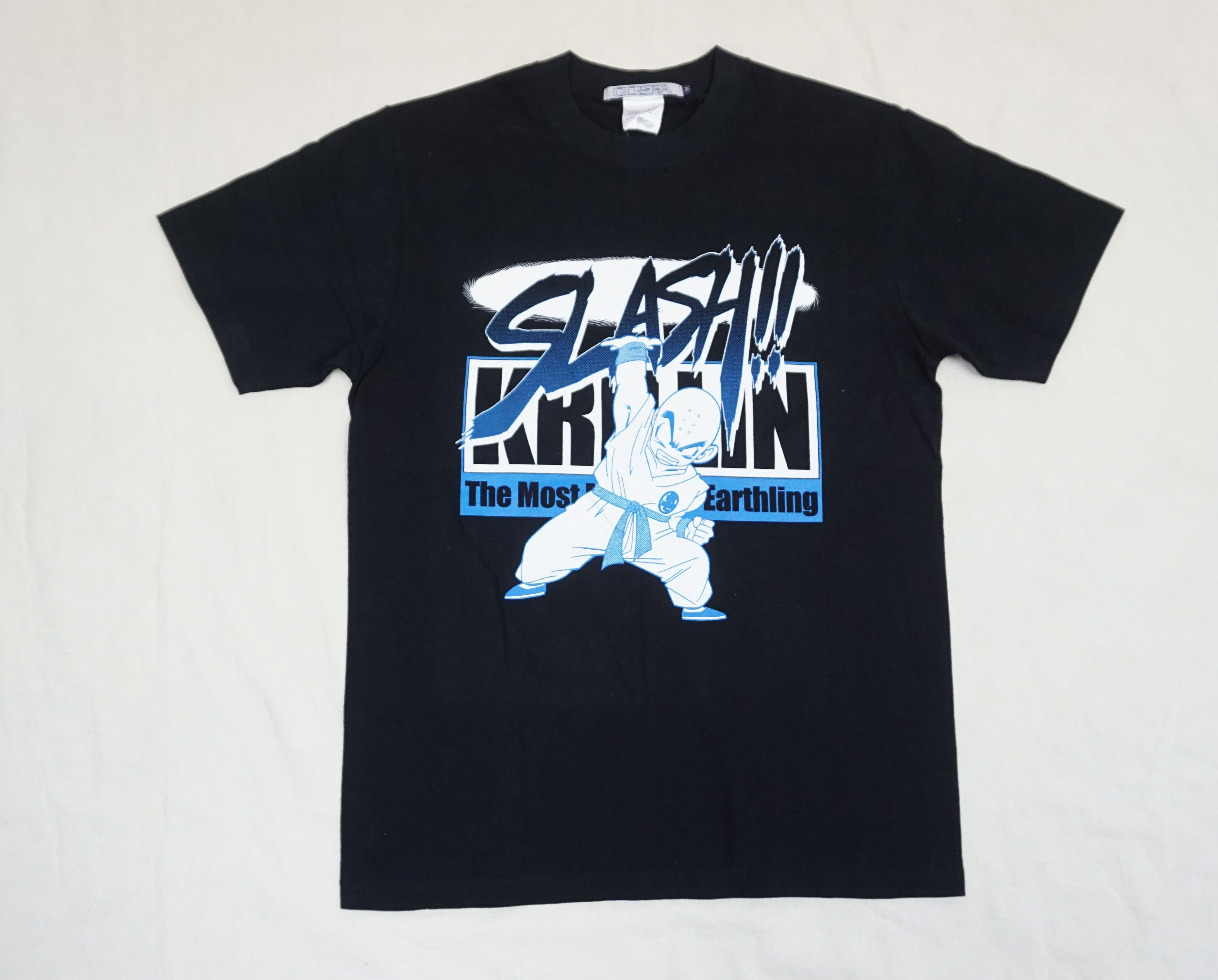 image of Anima 90's Dragon Ball Z Krillin T-Shirt in Black, Men's (Size Medium)