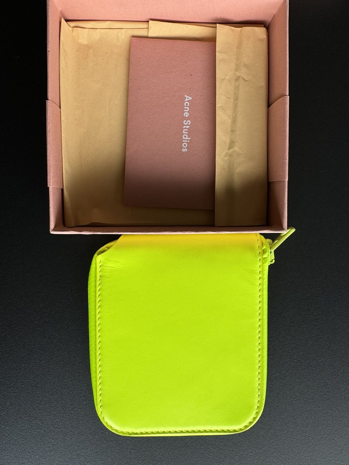 Acne Studios Acne Studios Neon Yellow Zip Wallet Size ONE SIZE - 7 Thumbnail