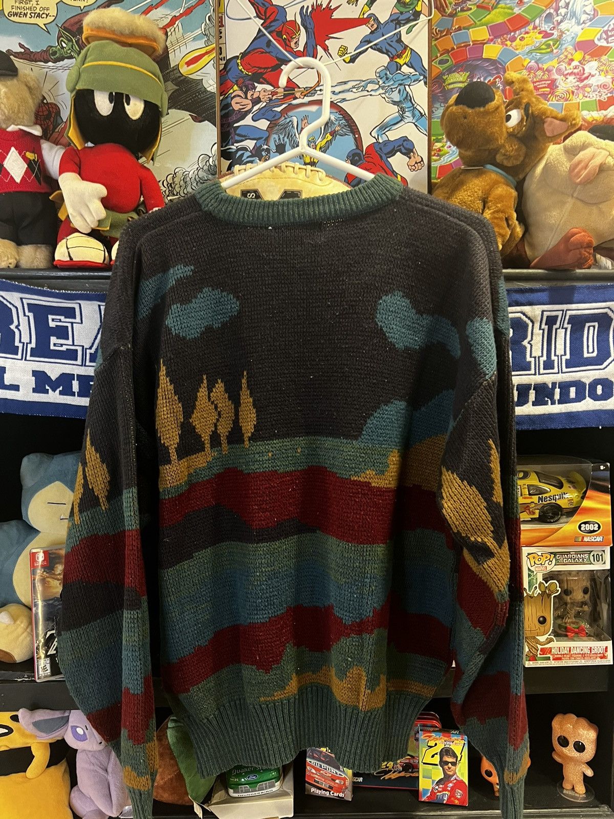 Vintage Duck Shooting Nature Knitwear Sweater Size US XL / EU 56 / 4 - 4 Thumbnail