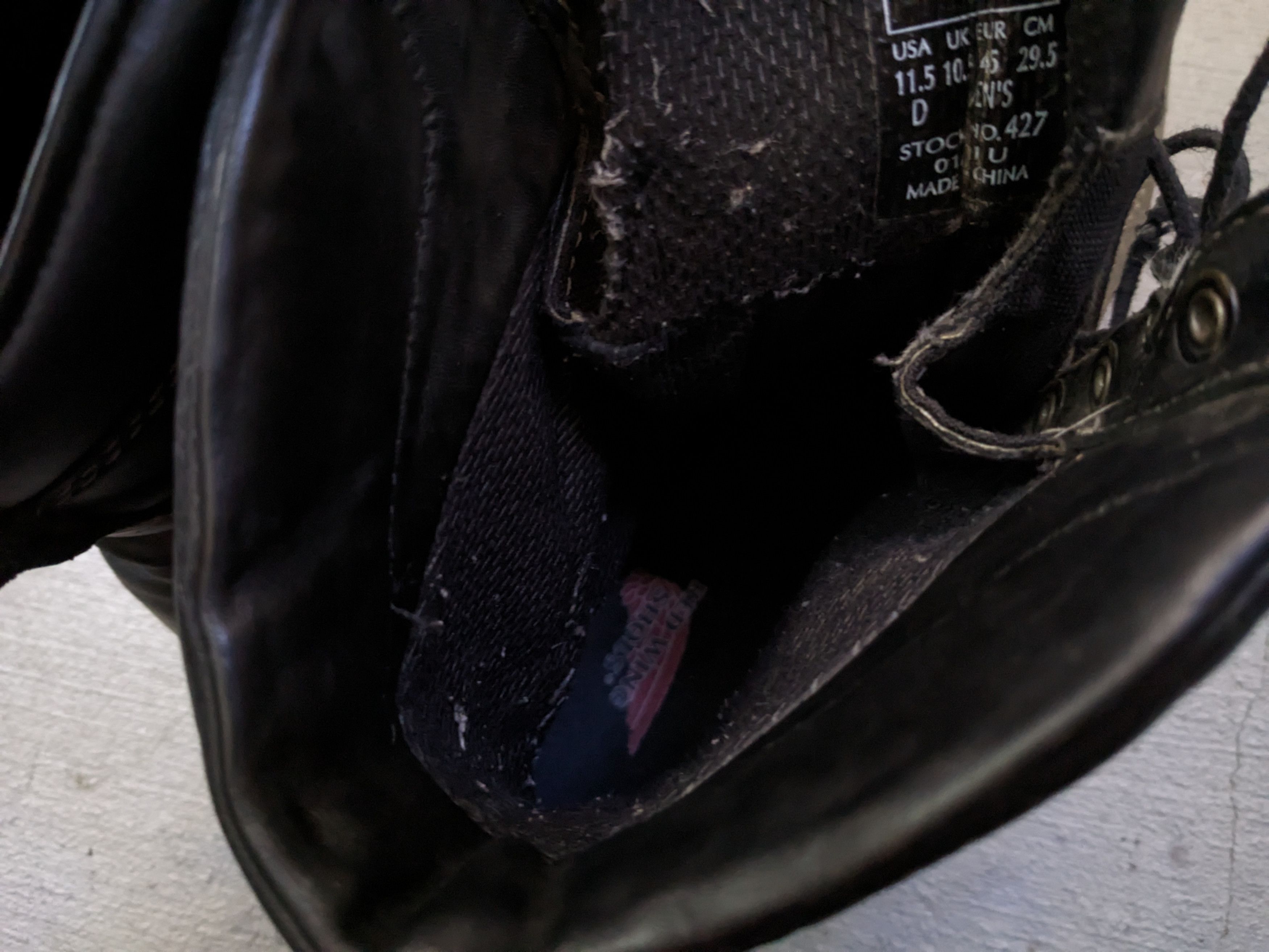 Red Wing Vintage Red Wings Work Boots 11.5 D Combat Black Leather Size US 11.5 / EU 44-45 - 14 Thumbnail