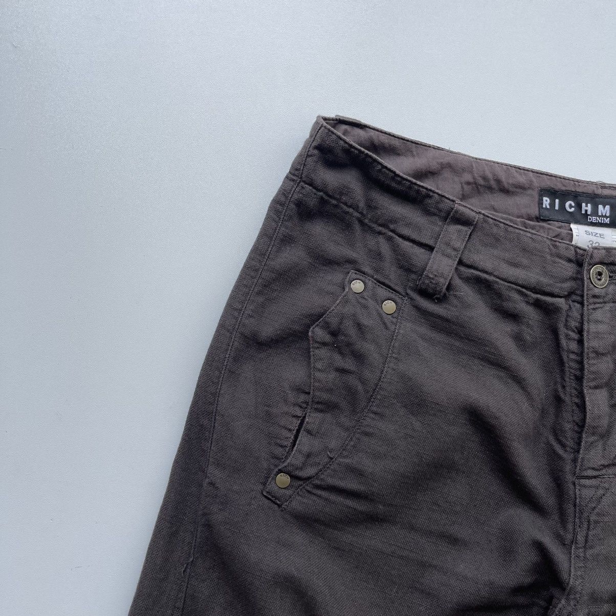 Richmond Denim Richmond Denim Cotton/Linen Baggy Vintage Pants Brown Size US 32 / EU 48 - 4 Thumbnail