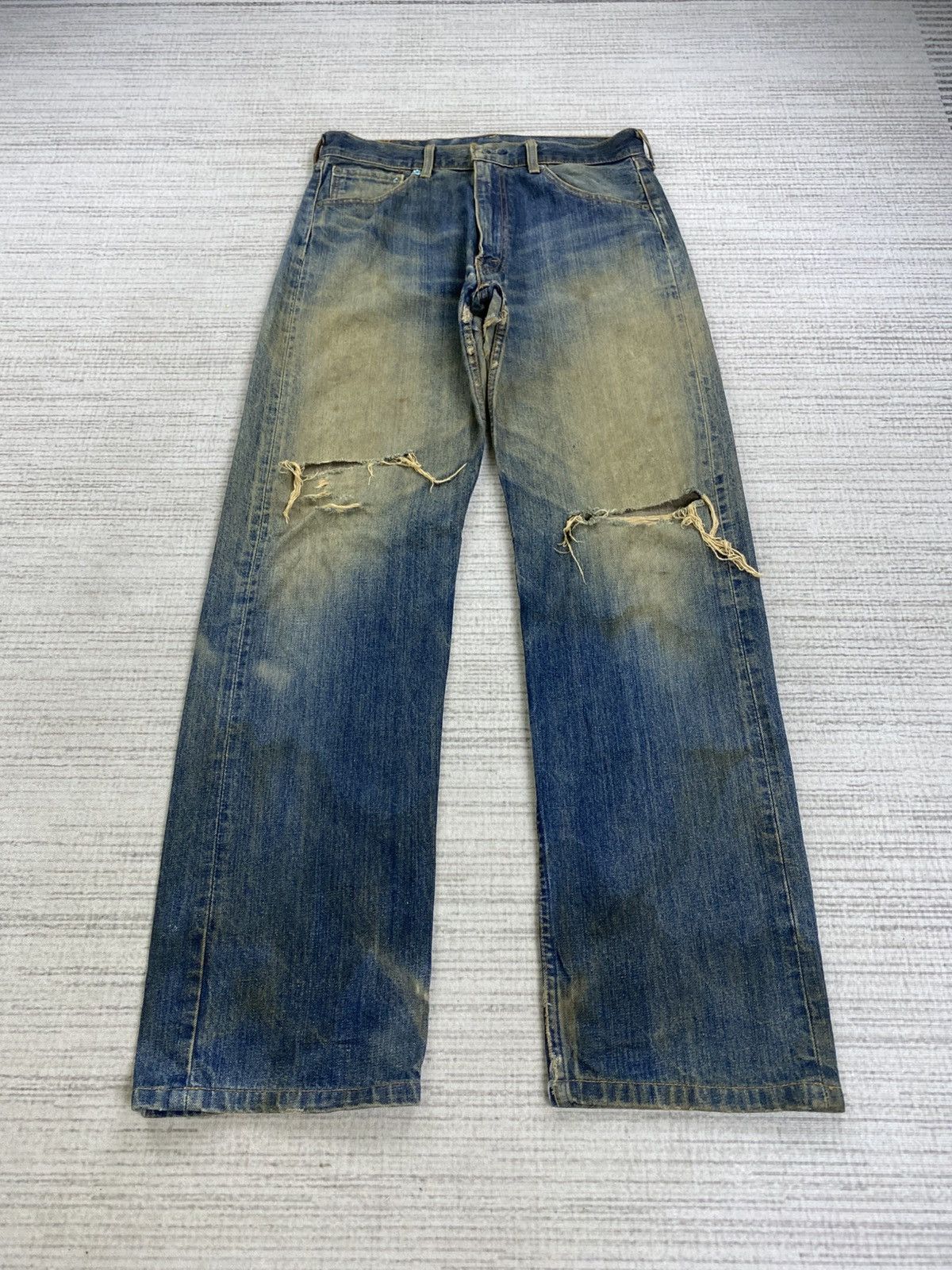 Levi's 🔥Vintage 90s Levi’s 503 Distressed Denim Mud Wash Jeans Size US 31 - 1 Thumbnail