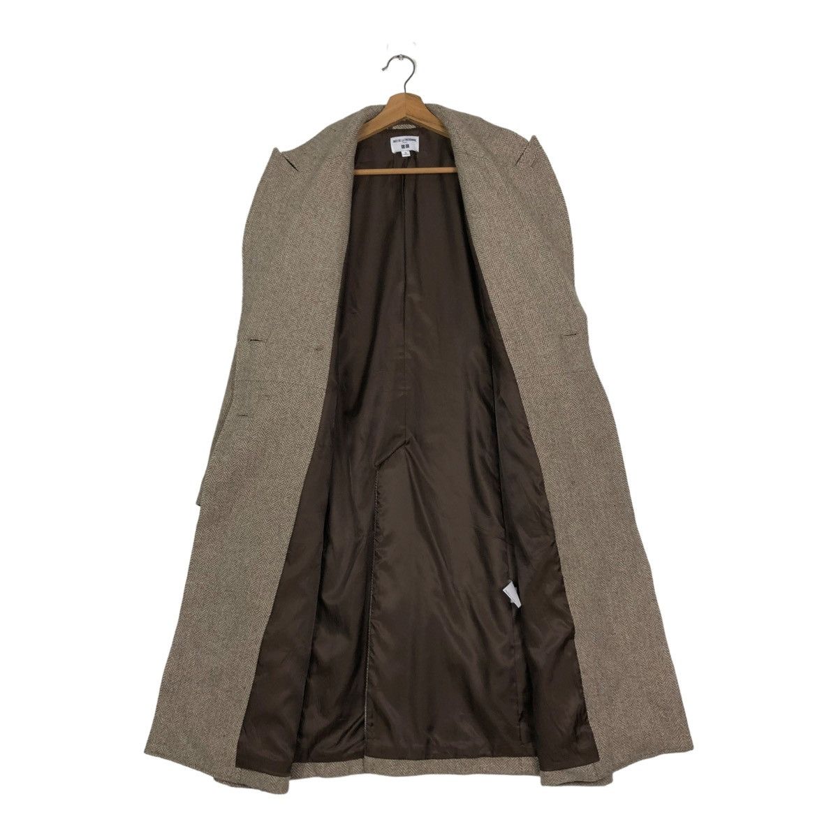 Japanese Brand 🔥RICH BROWN WOOL HERRINGBONE LONG JACKET ISSEY MIYAKE Size M / US 6-8 / IT 42-44 - 14 Thumbnail