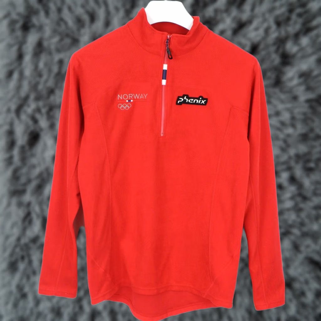 Vintage PHENIX Sweatshirt Men's SMALL Pullover Fleece High Collar Red Size US S / EU 44-46 / 1 - 1 Thumbnail