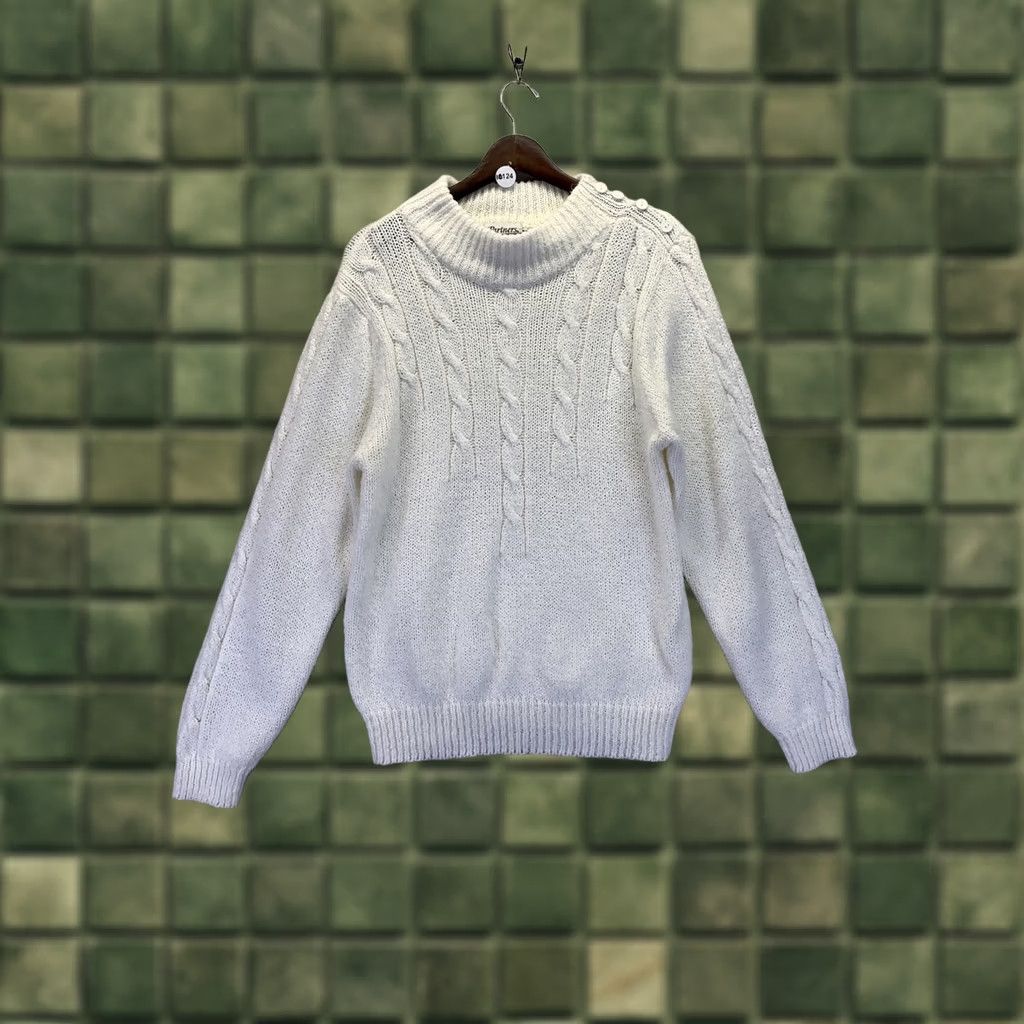 Vintage VINTAGE Partner’s By Mervyn’s Ivory Knit Womens Sweater Medium-10124 Size M / US 6-8 / IT 42-44 - 1 Thumbnail