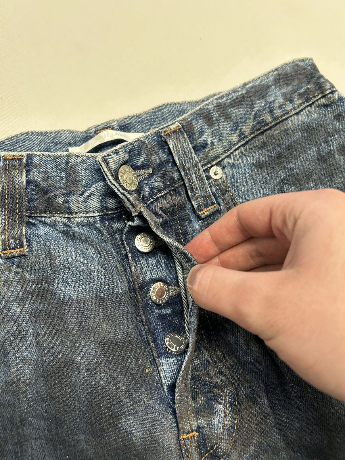 Helmut Lang SS2018 Distressed Marble Wash Denim Size US 29 - 7 Thumbnail