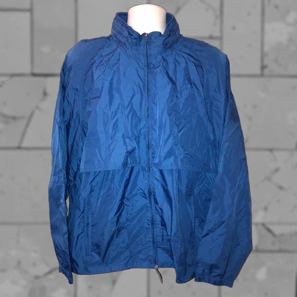 Vintage VINTAGE Woolrich Jacket Windbreaker The Teton Full Zip Hooded Nylon Blue L Men 90s Size US L / EU 52-54 / 3 - 1 Thumbnail
