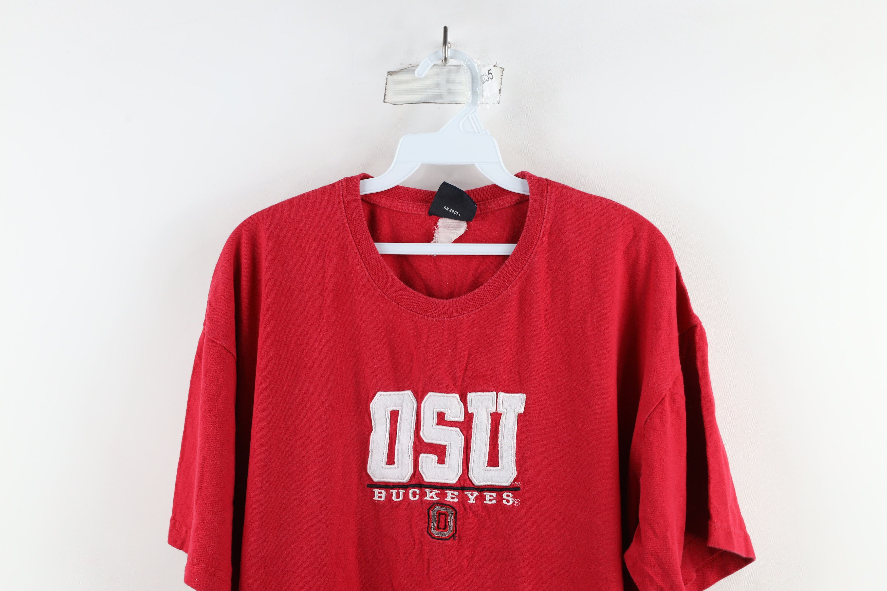 Vintage Vintage 90s Spell Out Ohio State University Buckeyes T-Shirt Size US XL / EU 56 / 4 - 2 Thumbnail