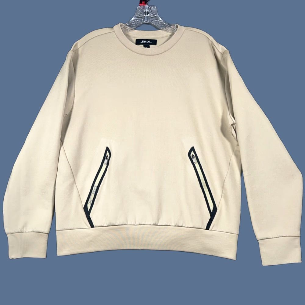 RLX Ralph Lauren RLX Ralph Lauren Technical Knitwear Sweatshirt Pullover Crew Neck Zip Pockets M Beige Men's Regular Moisture Wicking Performance Golf Hiking Walking Size US M / EU 48-50 / 2 - 1 Thumbnail