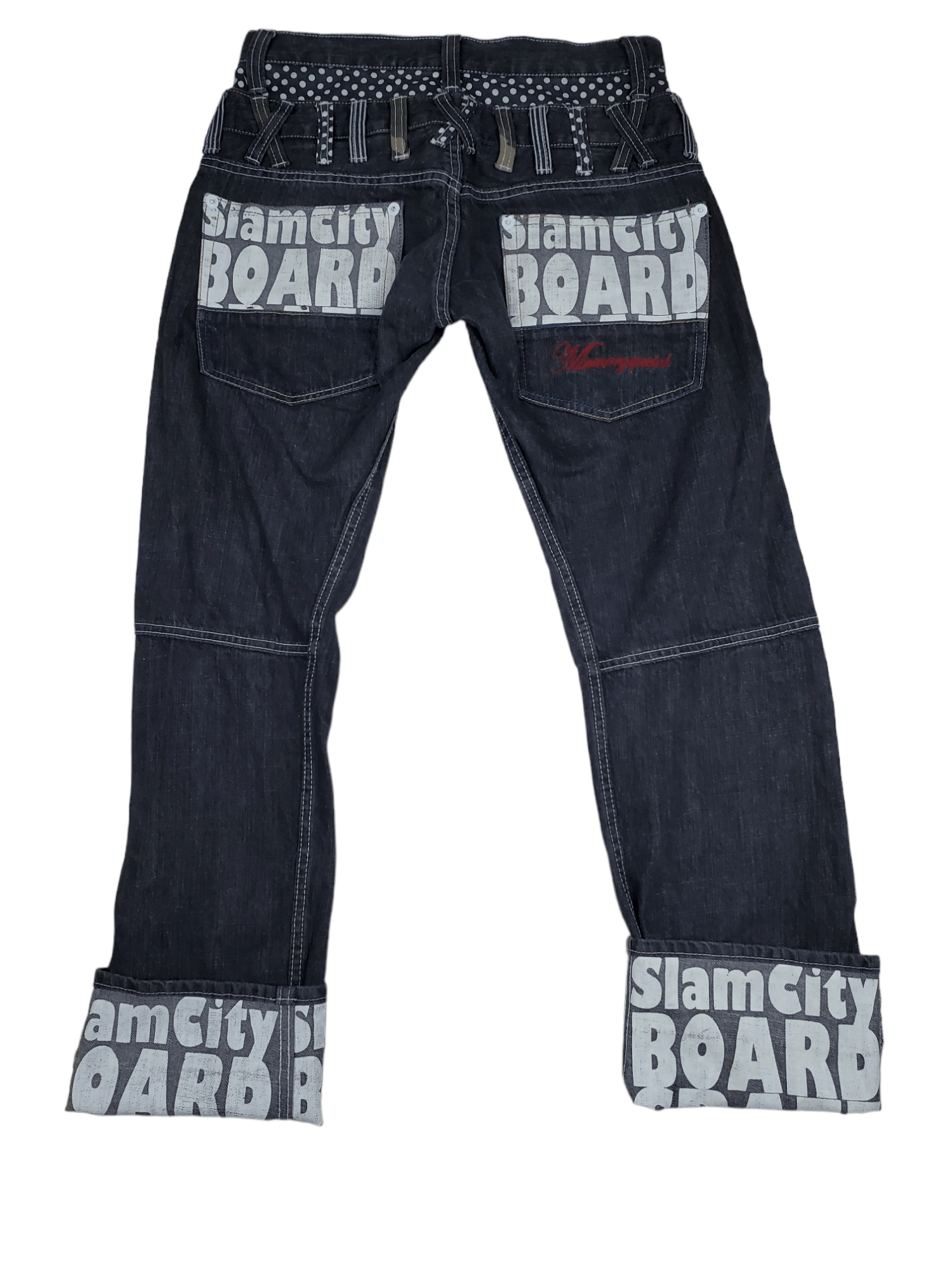 Vintage 🔥Vintage Denim Double Waist Slam City Board 🔥 Size US 31 - 2 Thumbnail