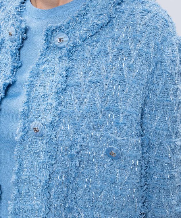 Dolce & Gabbana o1y0825 Jacket in Sky Blue Size M / US 6-8 / IT 42-44 - 2 Thumbnail