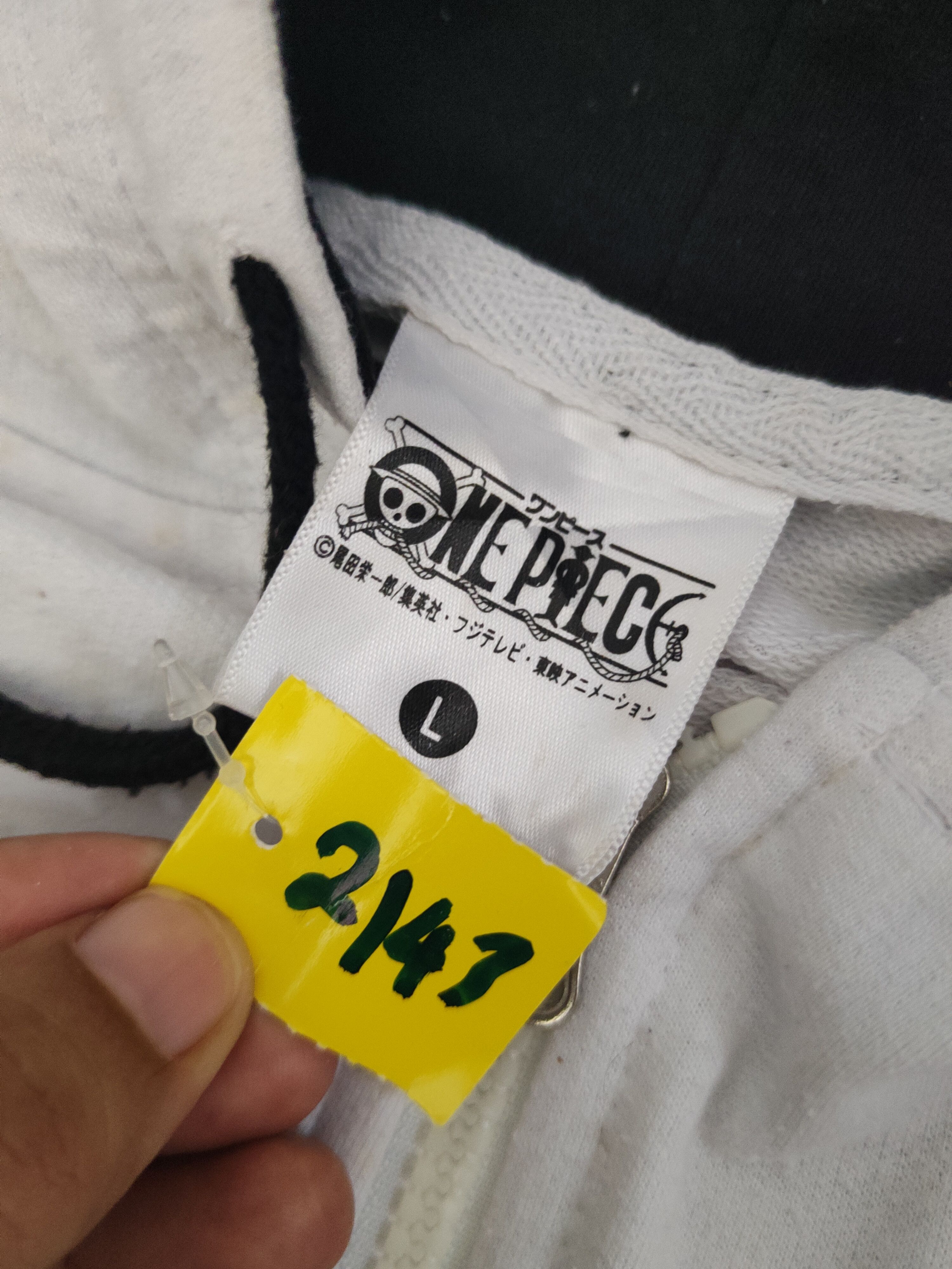 Anime DL One Piece White Zoro Hoodie Sweaters #2143 Size US L / EU 52-54 / 3 - 16 Thumbnail