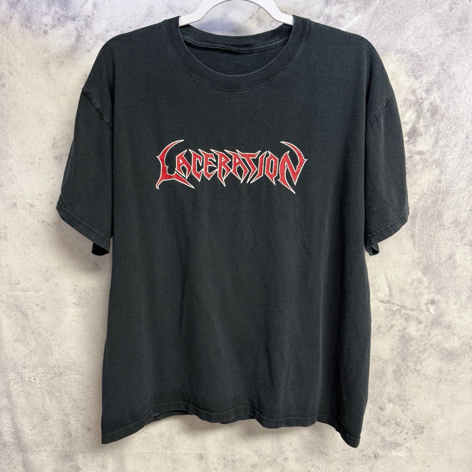 Band Tees Vintage Laceration Band T Shirt Mens Large Black Short Sleev Size US L / EU 52-54 / 3 - 2 Thumbnail