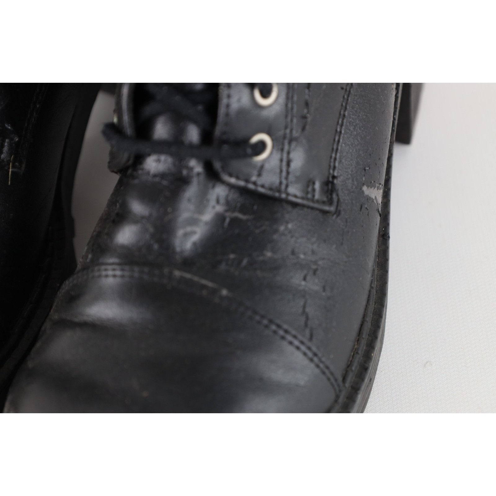 Vintage Vintage 90s Y2K Streetwear Distressed Chunky Heeled Boots Size US 7.5 / IT 37.5 - 4 Thumbnail