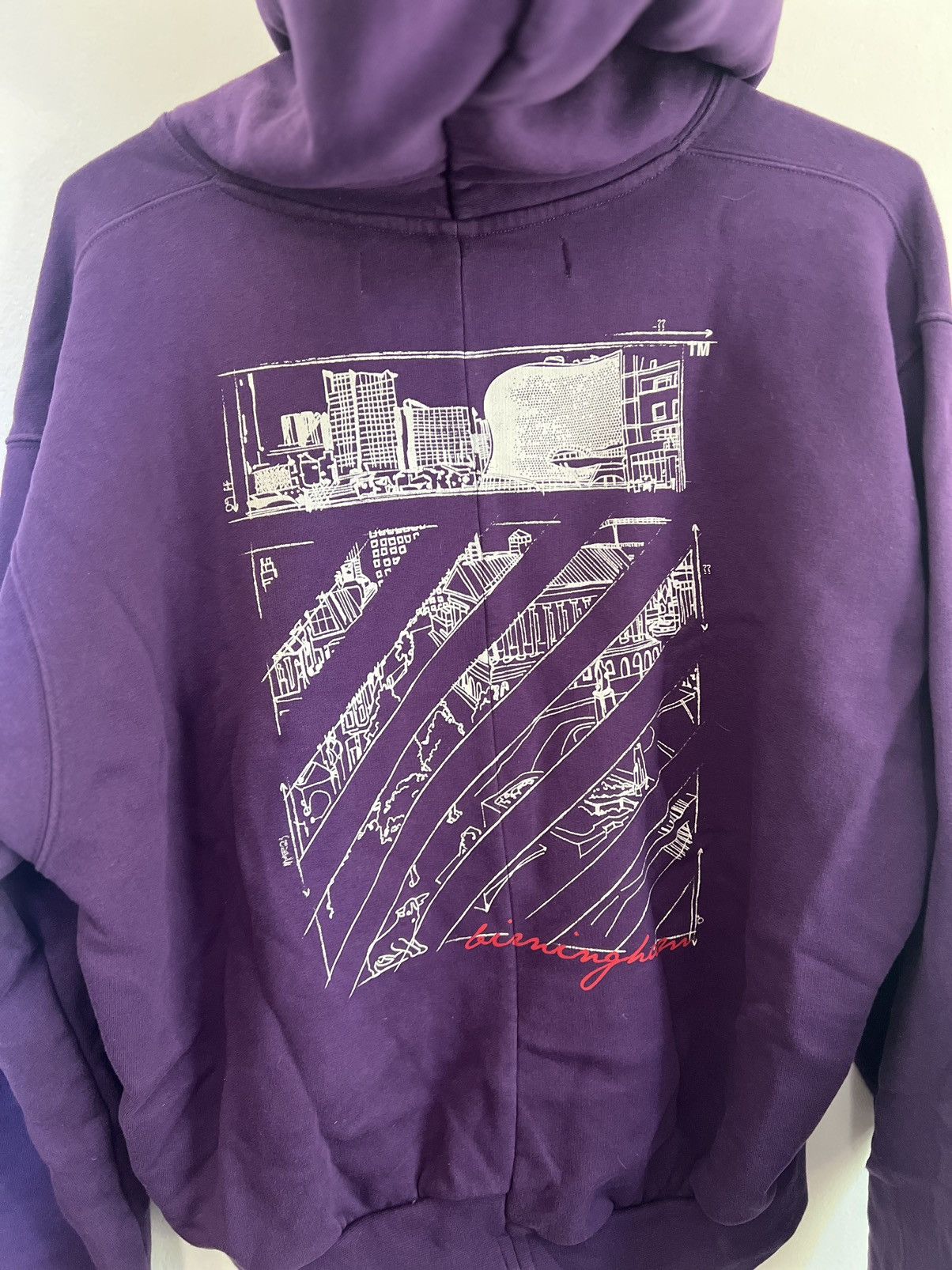 Off-White Off white X selfirdge purple limited hoodie Size US M / EU 48-50 / 2 - 9 Thumbnail