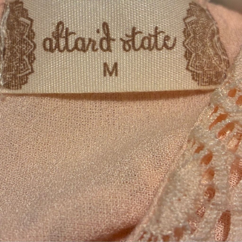 Other Altar'd State sz M Lace Sleeveless Peach Hi Lo Maxi Dress Size M / US 6-8 / IT 42-44 - 10 Thumbnail