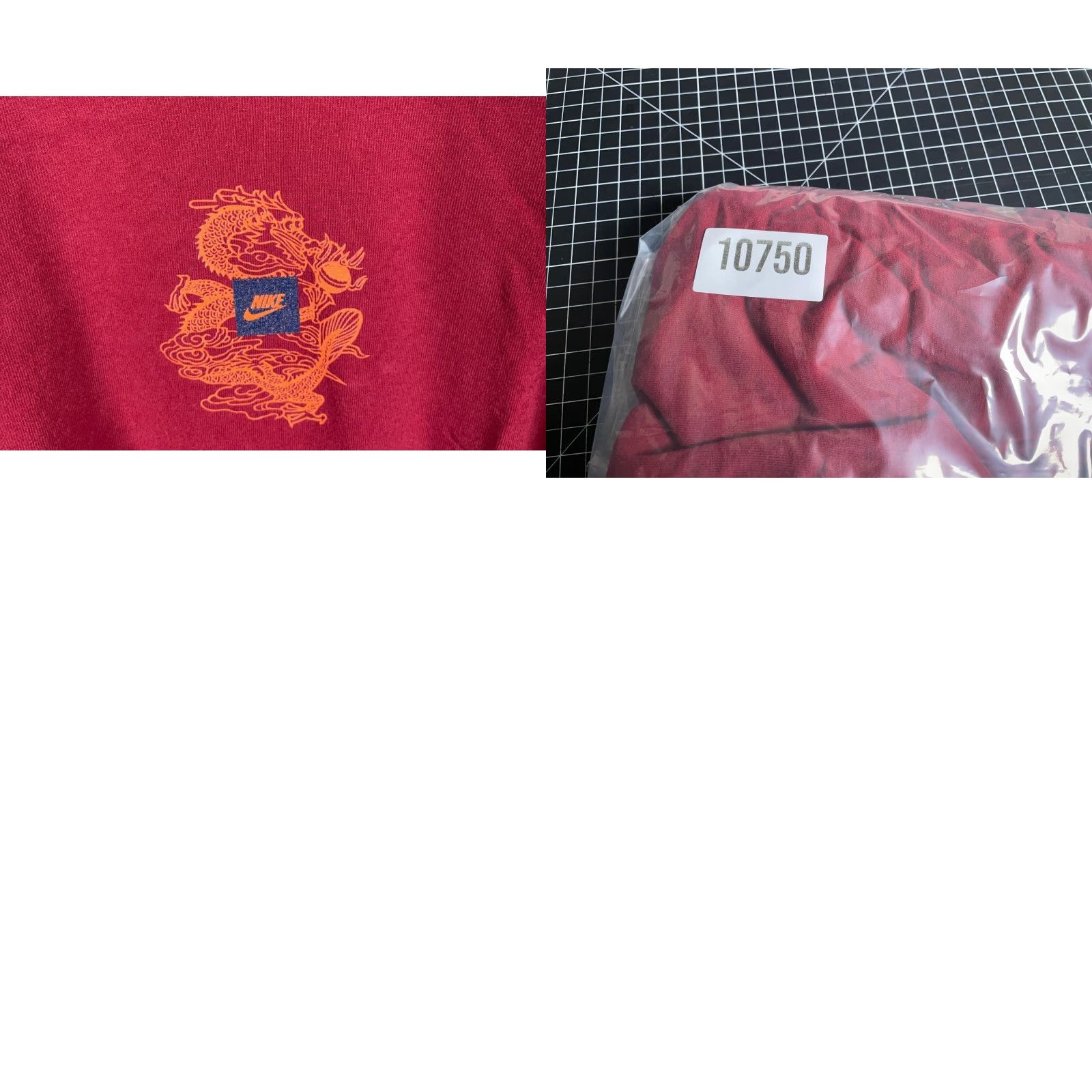 Nike VINTAGE Nike Long Sleeve T-Shirt Mens 2XL Red Dragon Double Sided Print Gray Tag Shirt Size US XXL / EU 58 / 5 - 9 Thumbnail